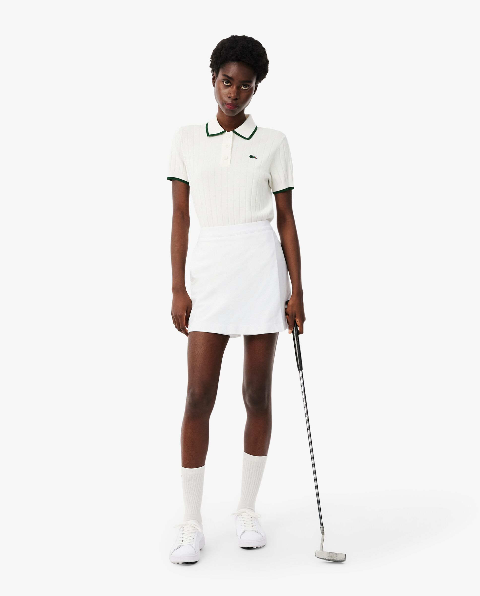 Skort de golf elástica ultra dry en - Lacoste - Blanco Blanco-4