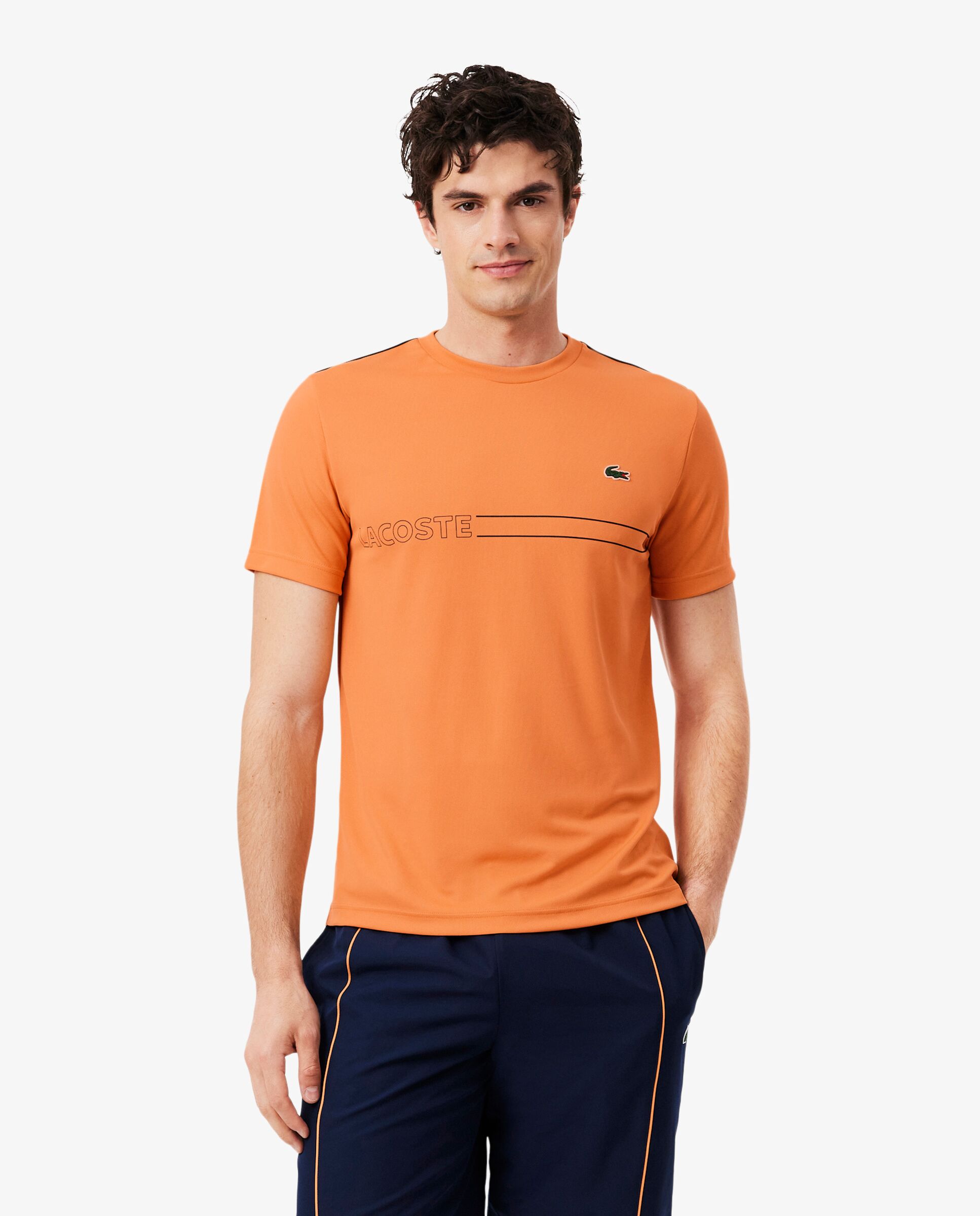 Imagen 0 de Camiseta de hombre deportiva estampada ultra-dry en blanco de manga corta Naranja