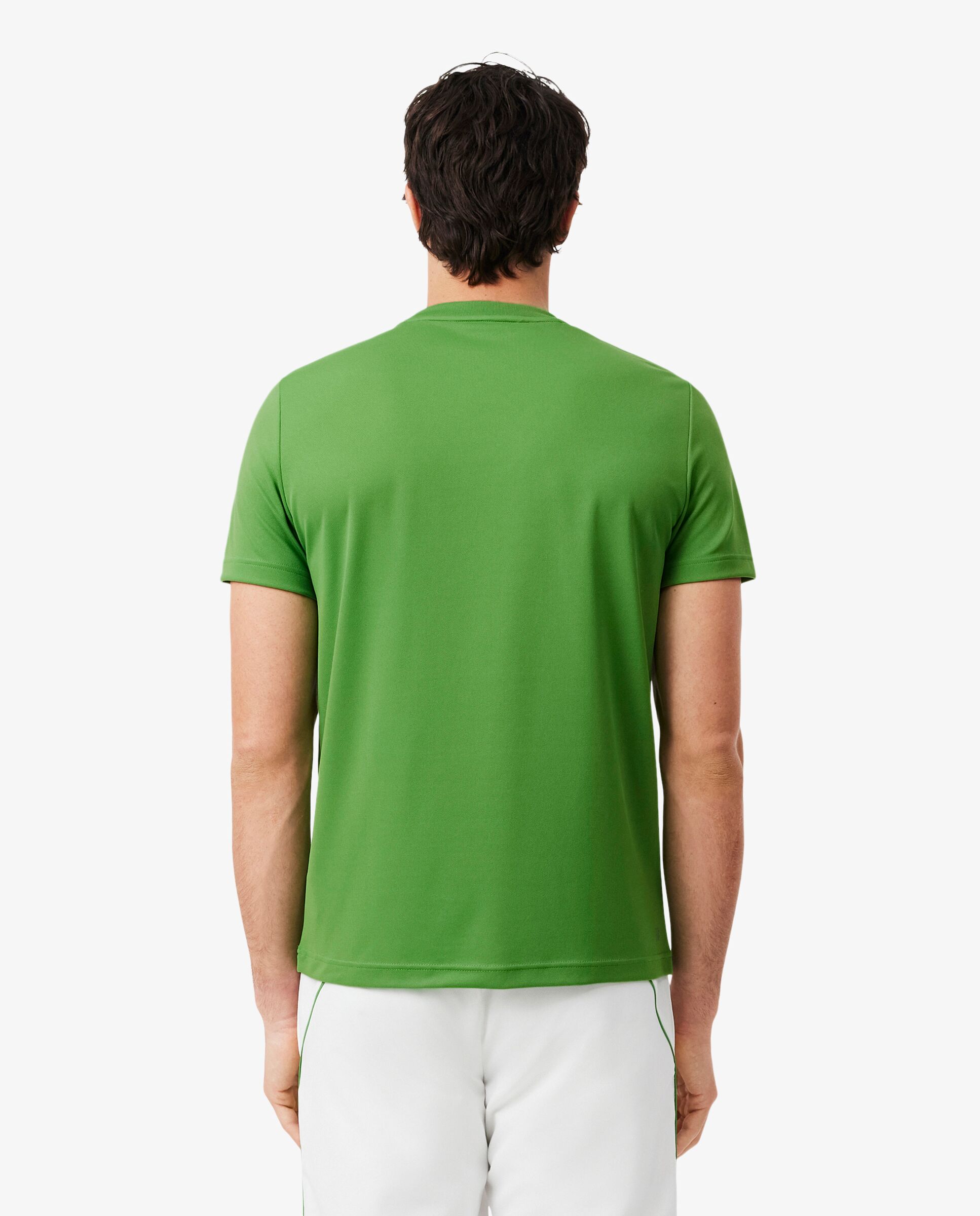 Camiseta de hombre deportiva estampada ultra-dry en blanco de manga corta - Lacoste - Verde Verde-2