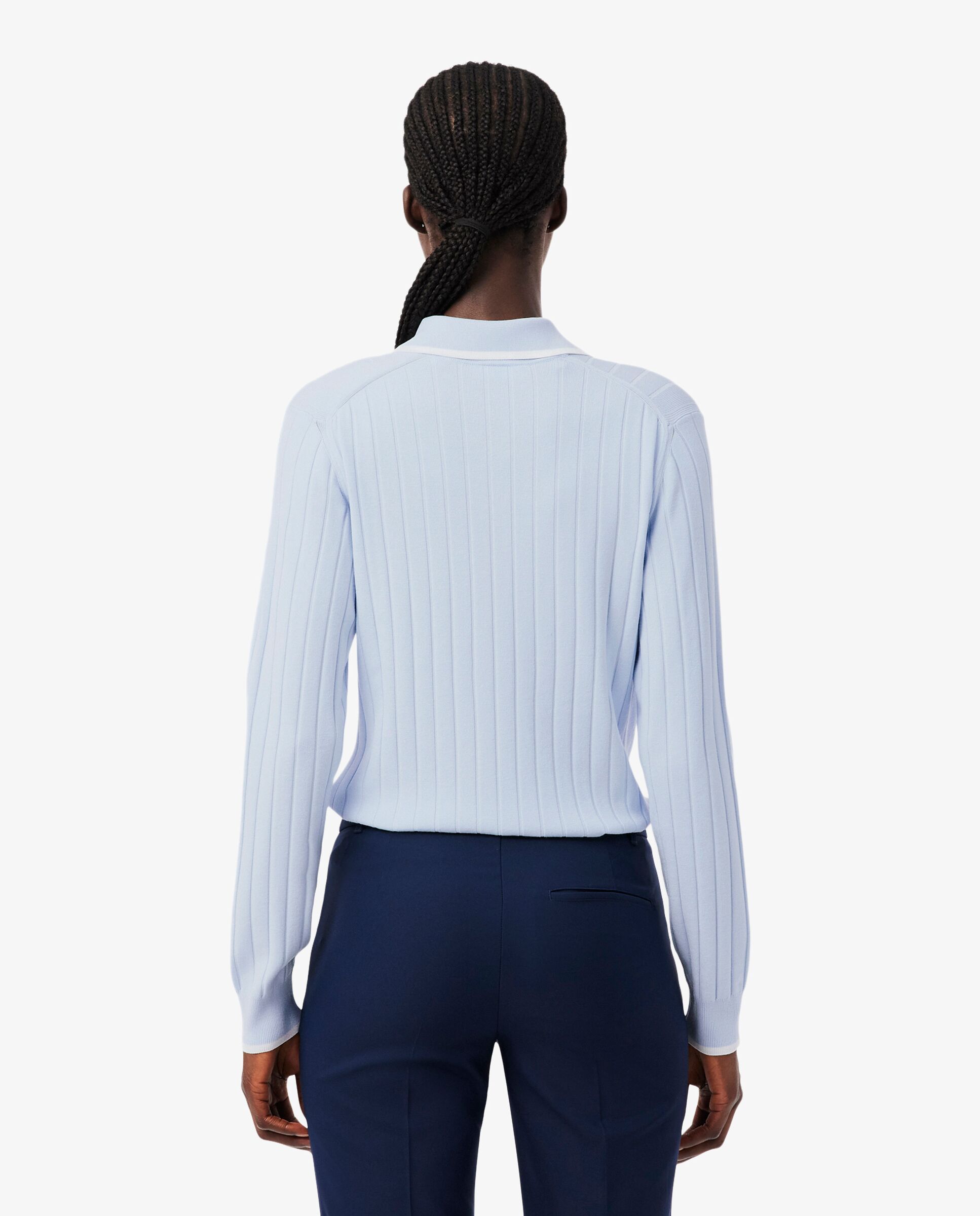 Jersey de golf elástico de mujer con cuello polo Lacoste - Azul claro Azul claro-2