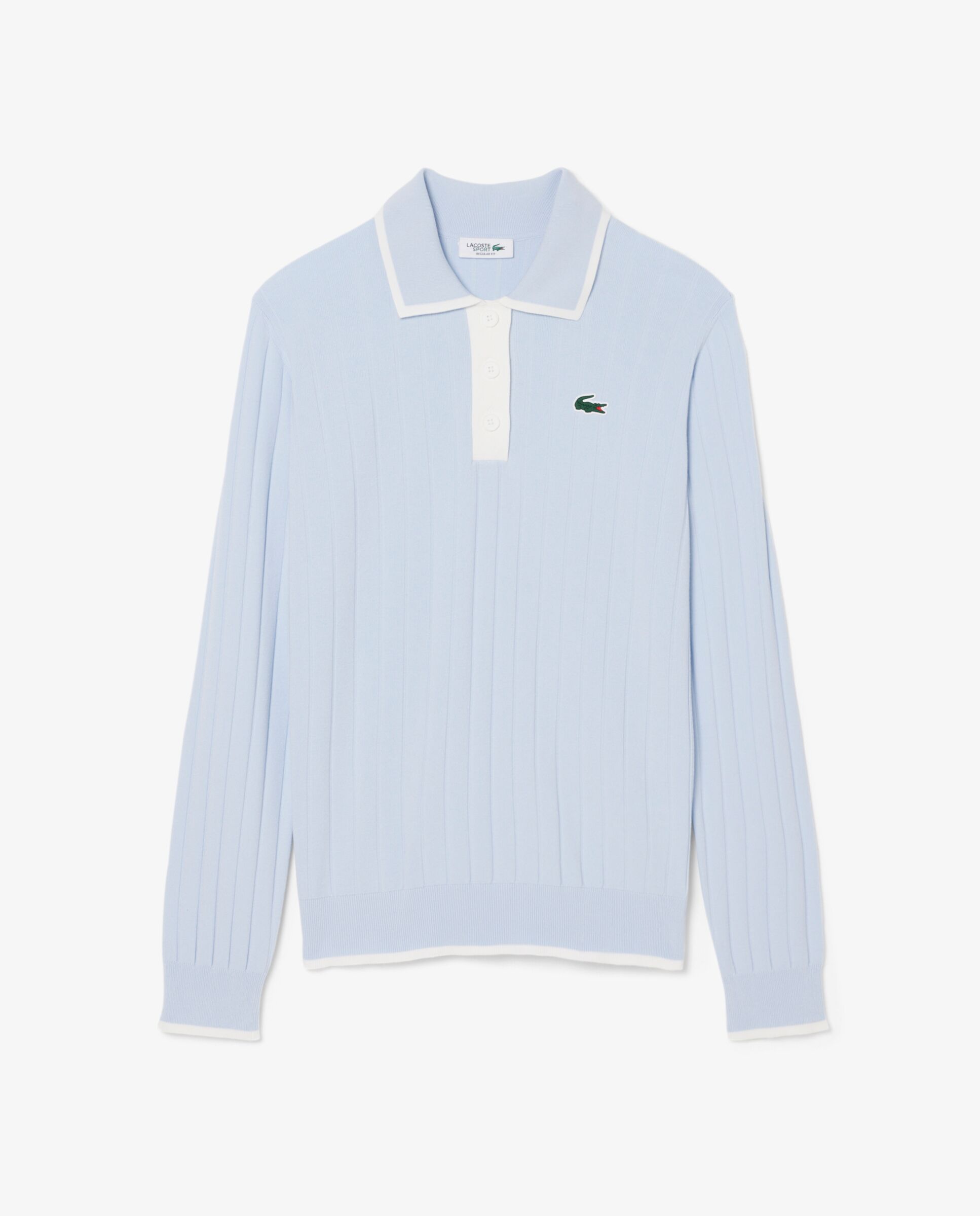 Jersey de golf elástico de mujer con cuello polo Lacoste - Azul claro Azul claro-6