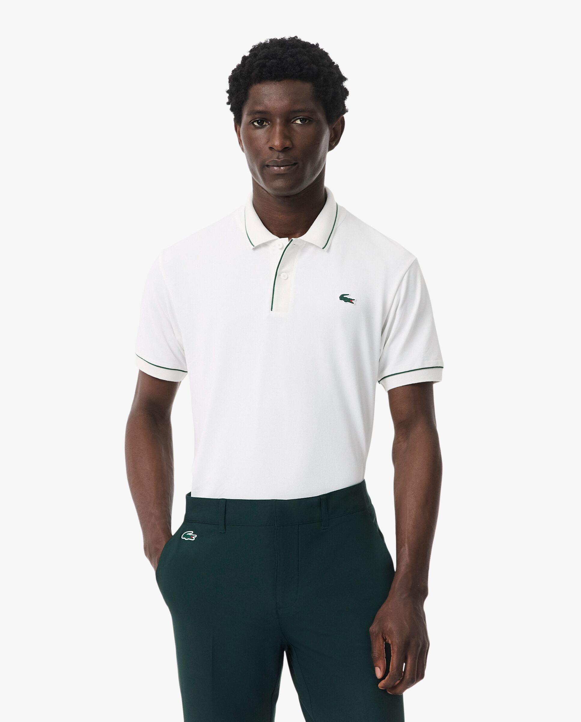 Polo de golf de minipiqué termorregulador de hombre Lacoste - Blanco Blanco-1