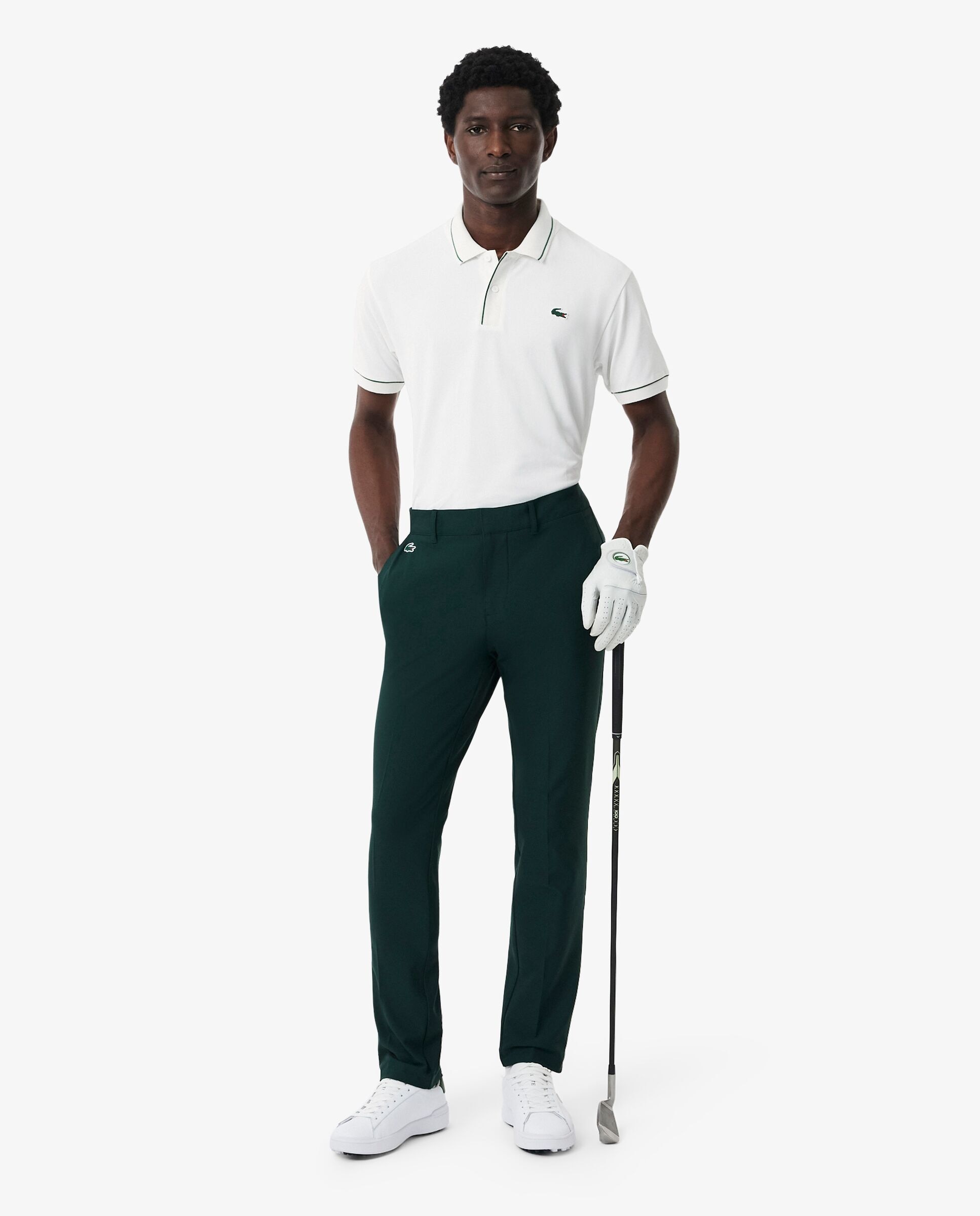 Polo de golf de minipiqué termorregulador de hombre Lacoste - Blanco Blanco-4