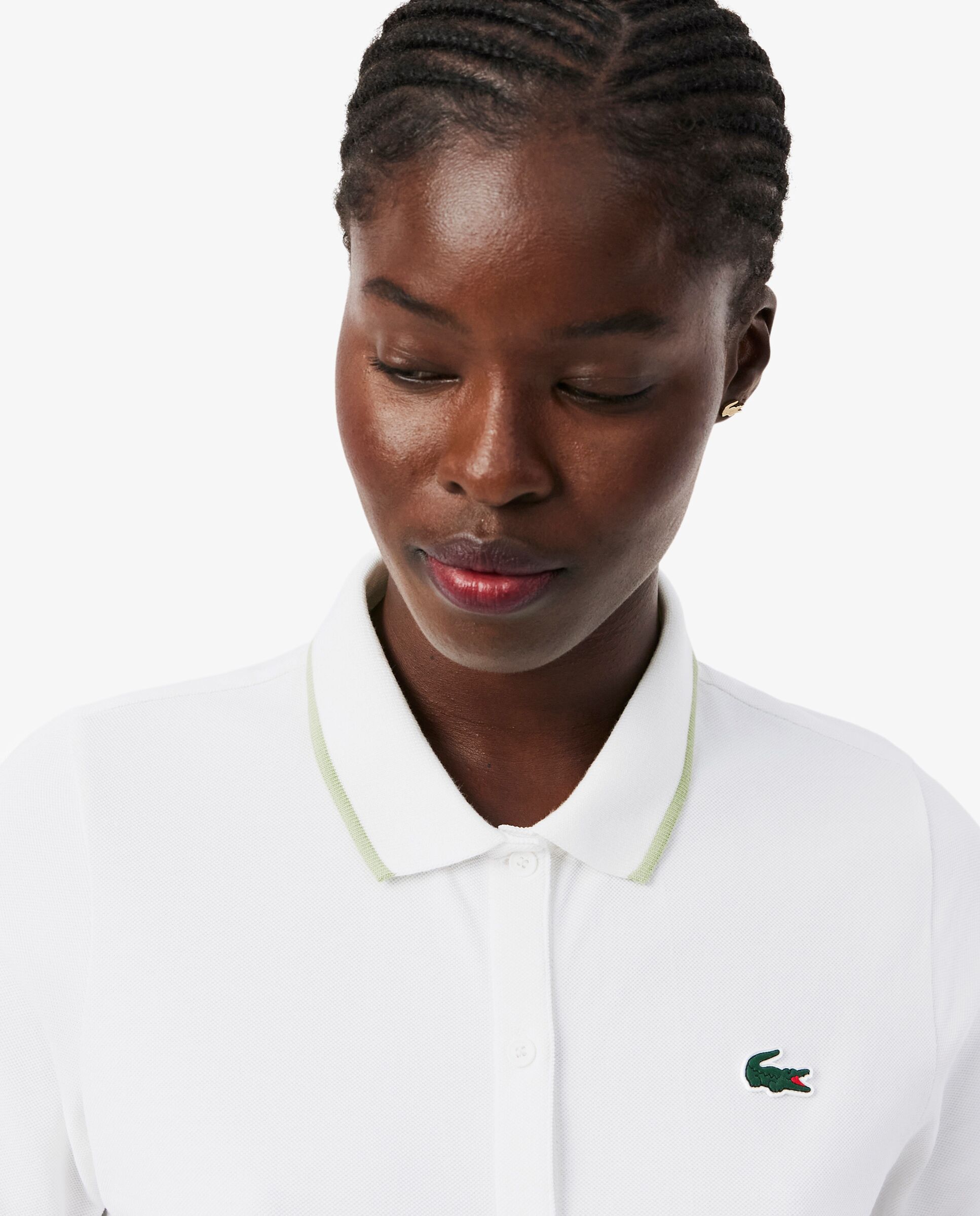 Polo de mujer de golf de petit piqué termorregulador en blanco de manga corta - Lacoste - Blanco Blanco-3