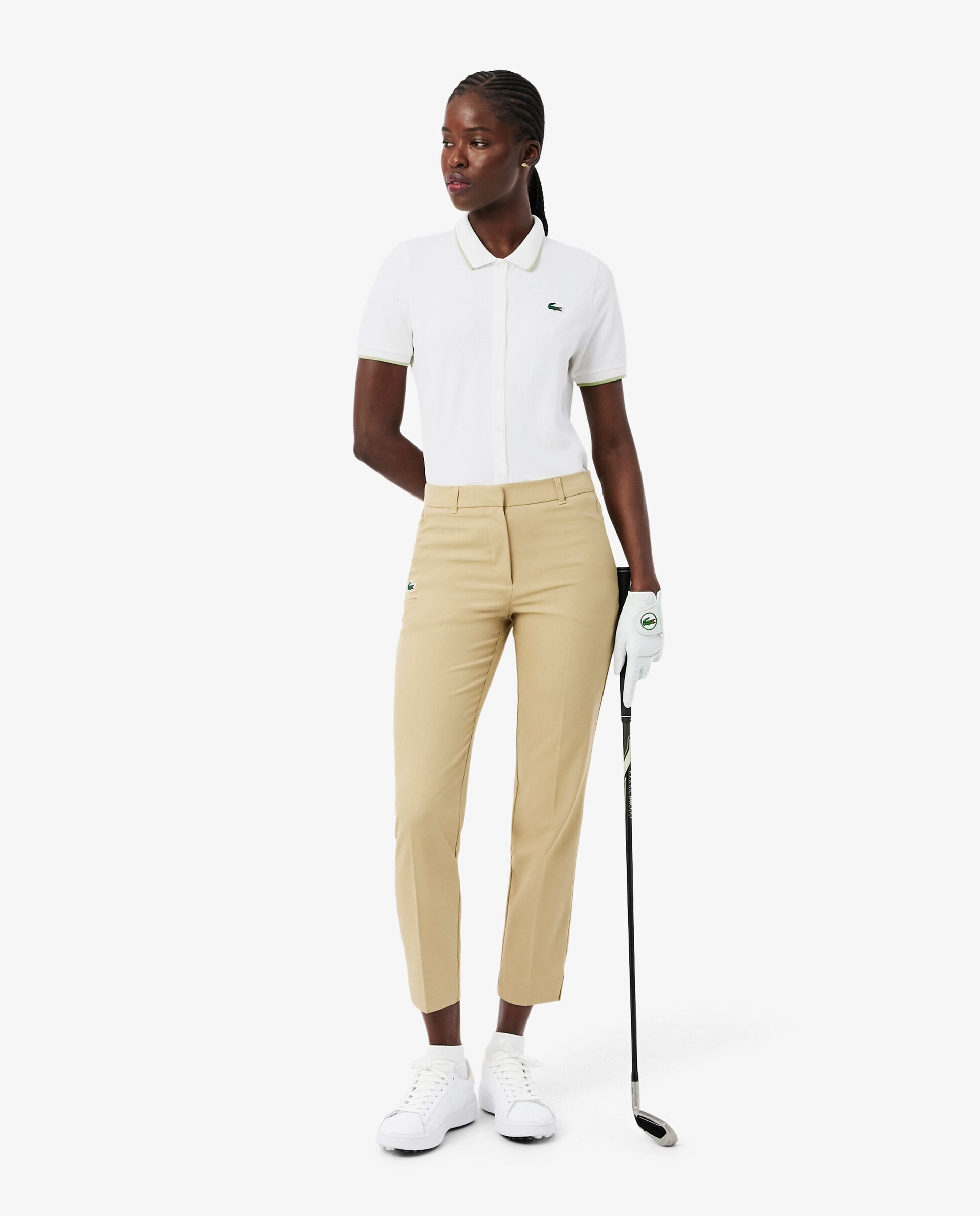 Polo de mujer de golf de petit piqué termorregulador en blanco de manga corta - Lacoste - Blanco Blanco-4