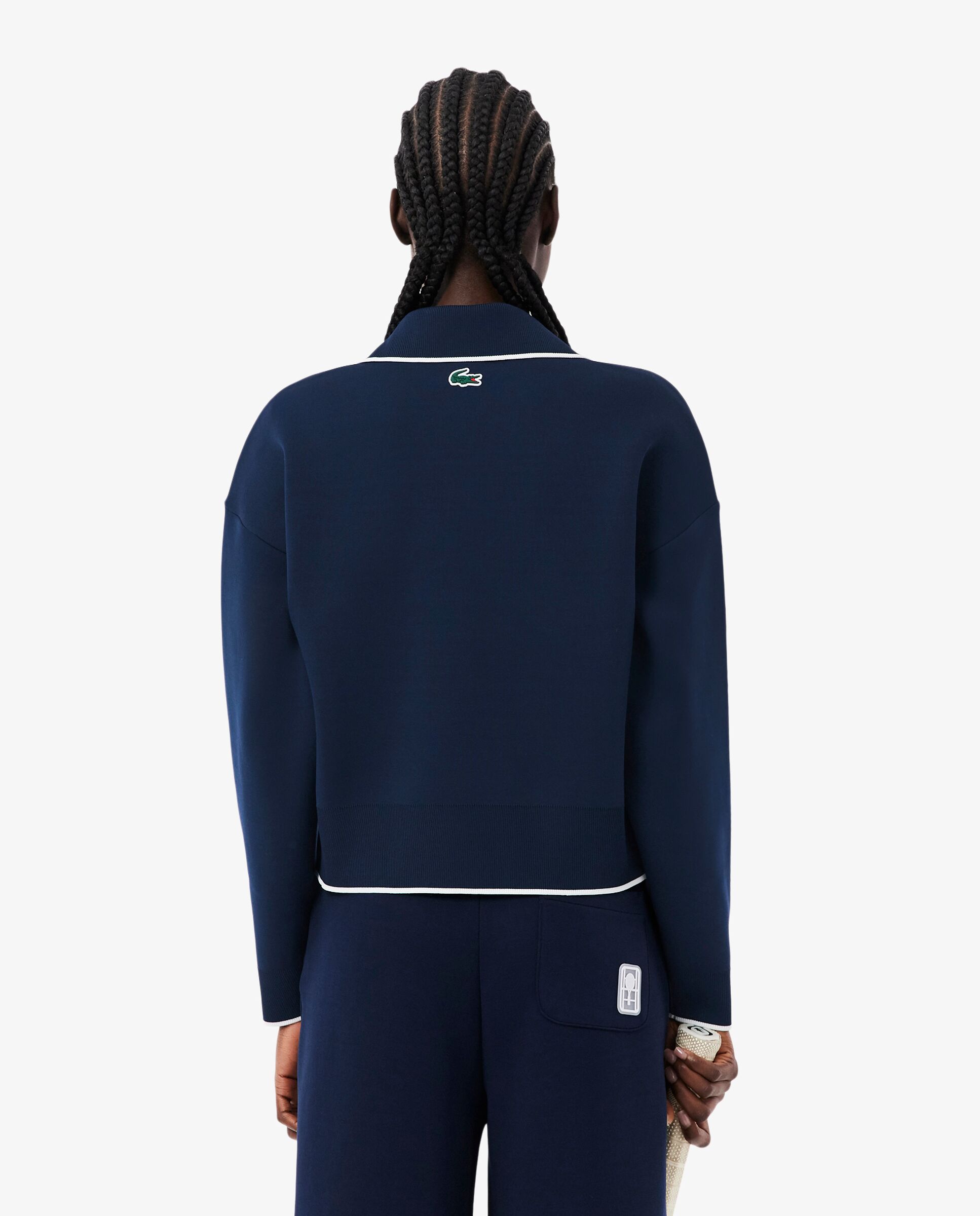 Sudadera de mujer de tenis con cuello Polo de mujer Heritage en azul - Lacoste - Azul marino Azul marino-2