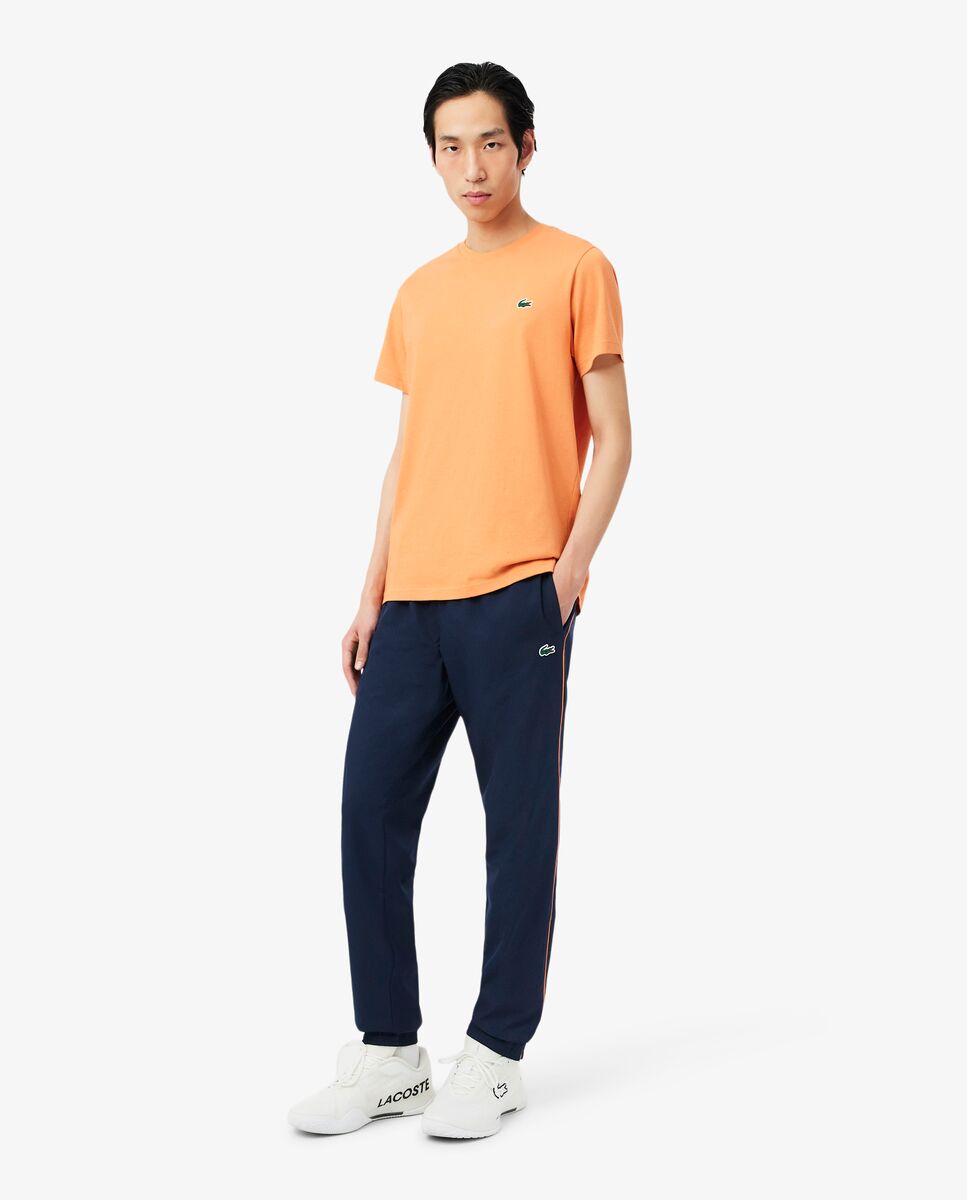 Pantalón de hombre de chándal de hombre deportivo con ribete en contraste en bleu marine / orange - Lacoste - Azul oscuro Azul oscuro-1