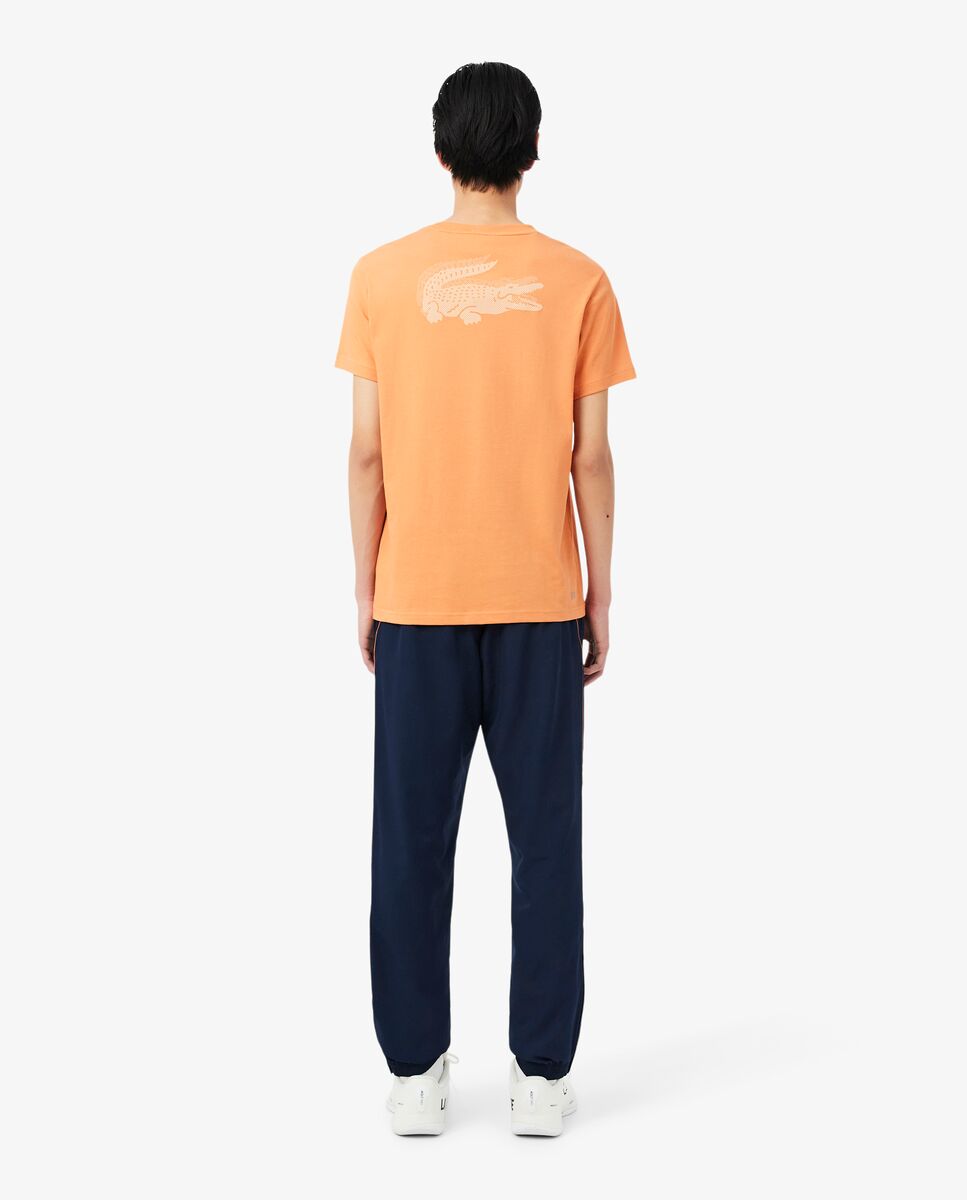 Pantalón de hombre de chándal de hombre deportivo con ribete en contraste en bleu marine / orange - Lacoste - Azul oscuro Azul oscuro-2