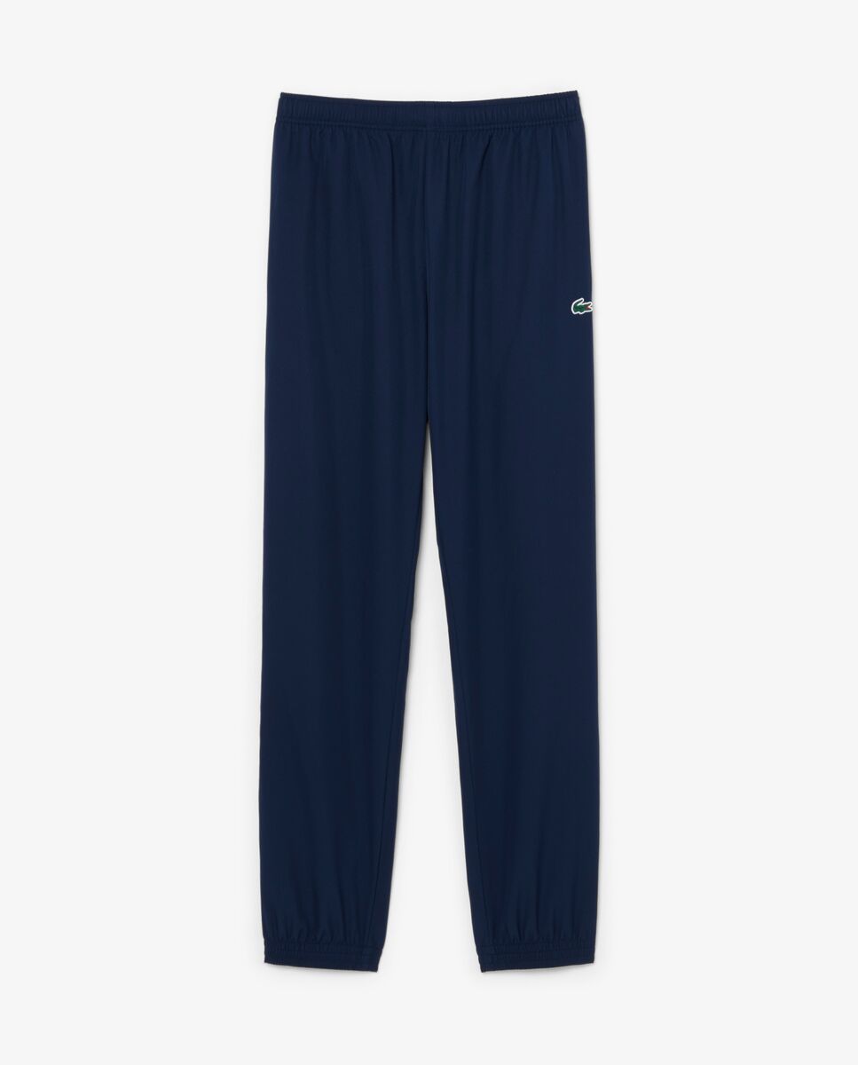 Pantalón de hombre de chándal de hombre deportivo con ribete en contraste en bleu marine / orange - Lacoste - Azul oscuro Azul oscuro-5