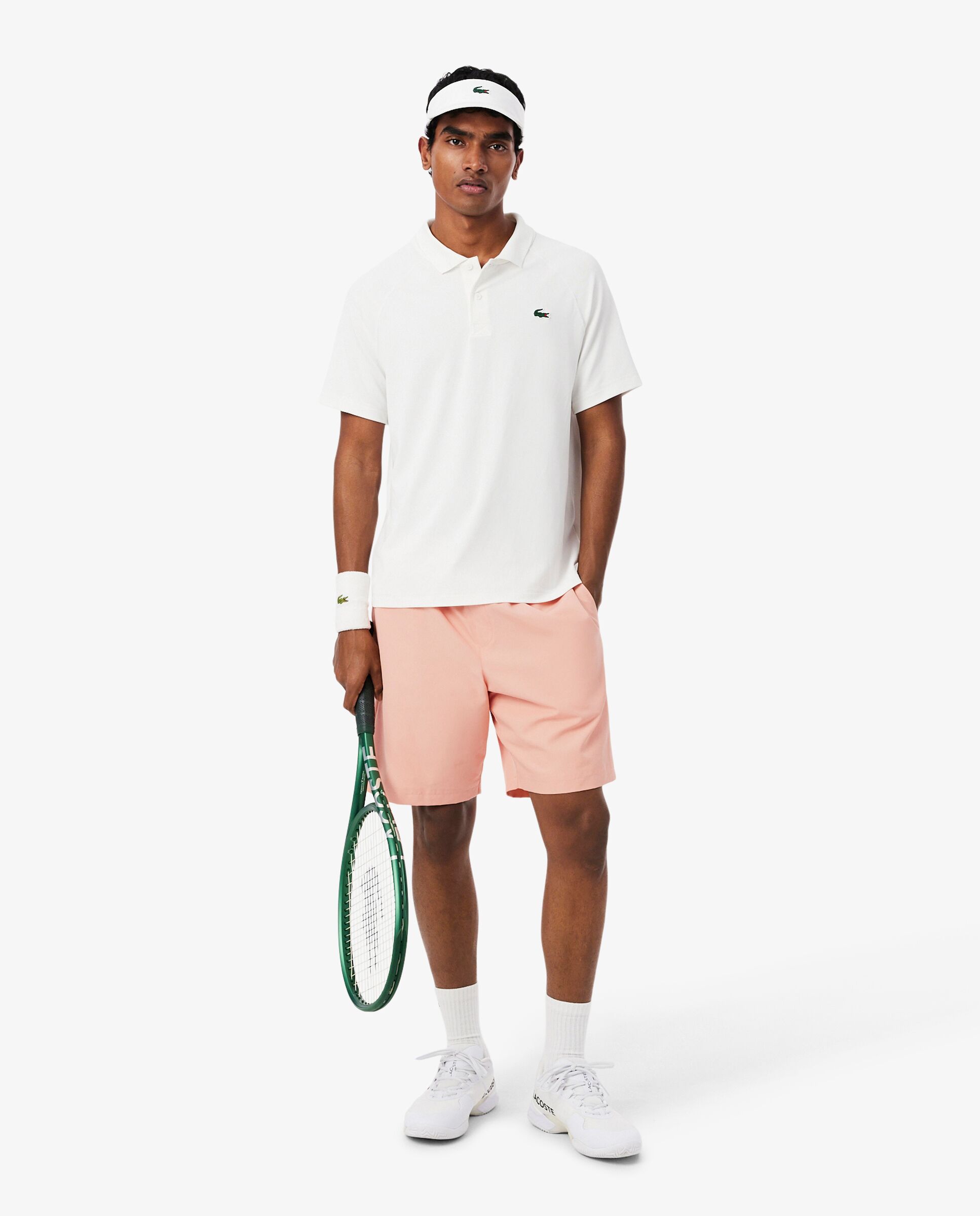 Pantalón de hombre corto de tenis de tafetán de rombos ligero - Lacoste - Rosa Rosa-4