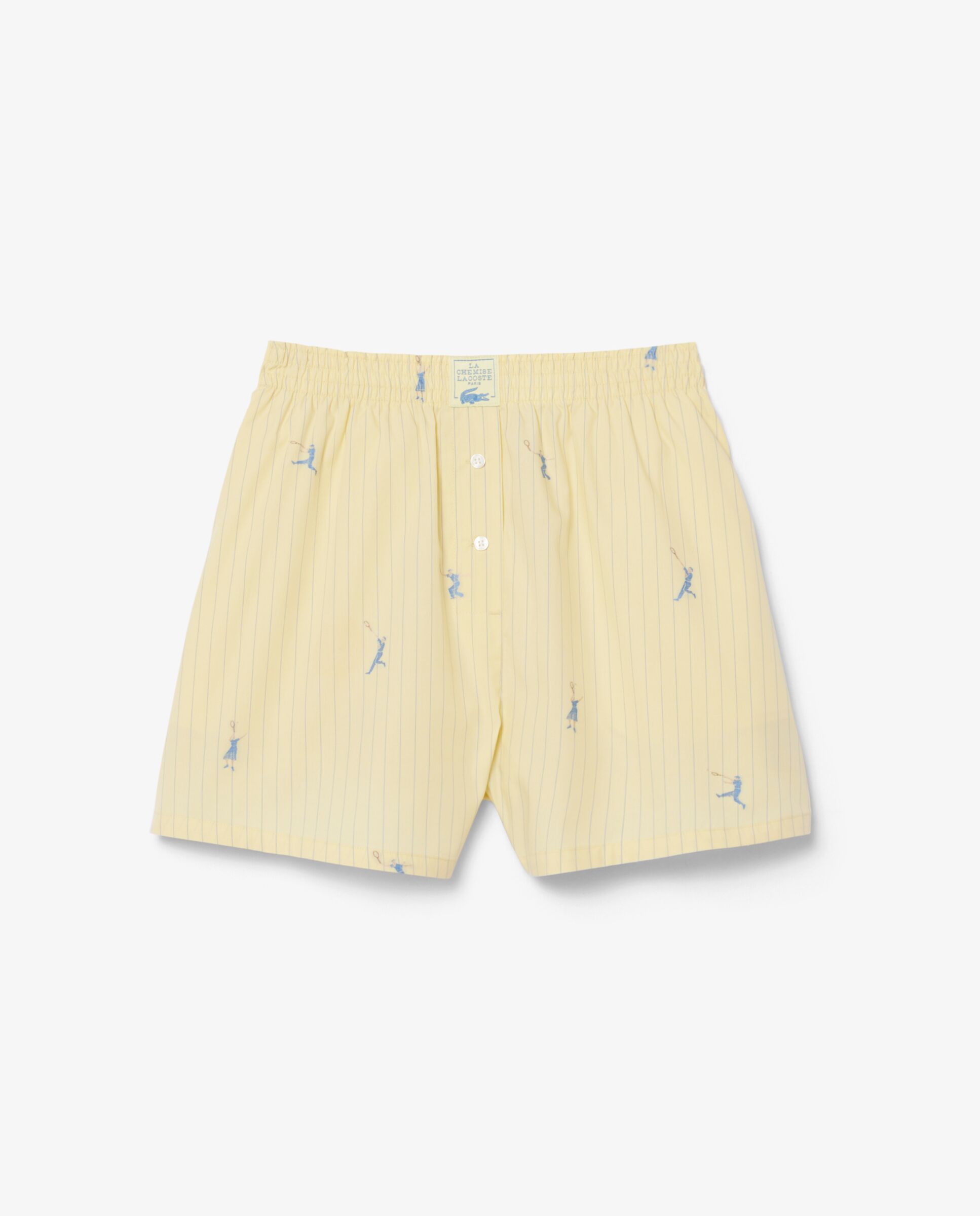 Pantalón de mujer corto tipo bóxer de mujer de jacquard de popelín de algodón en - Lacoste - Amarillo Amarillo-6