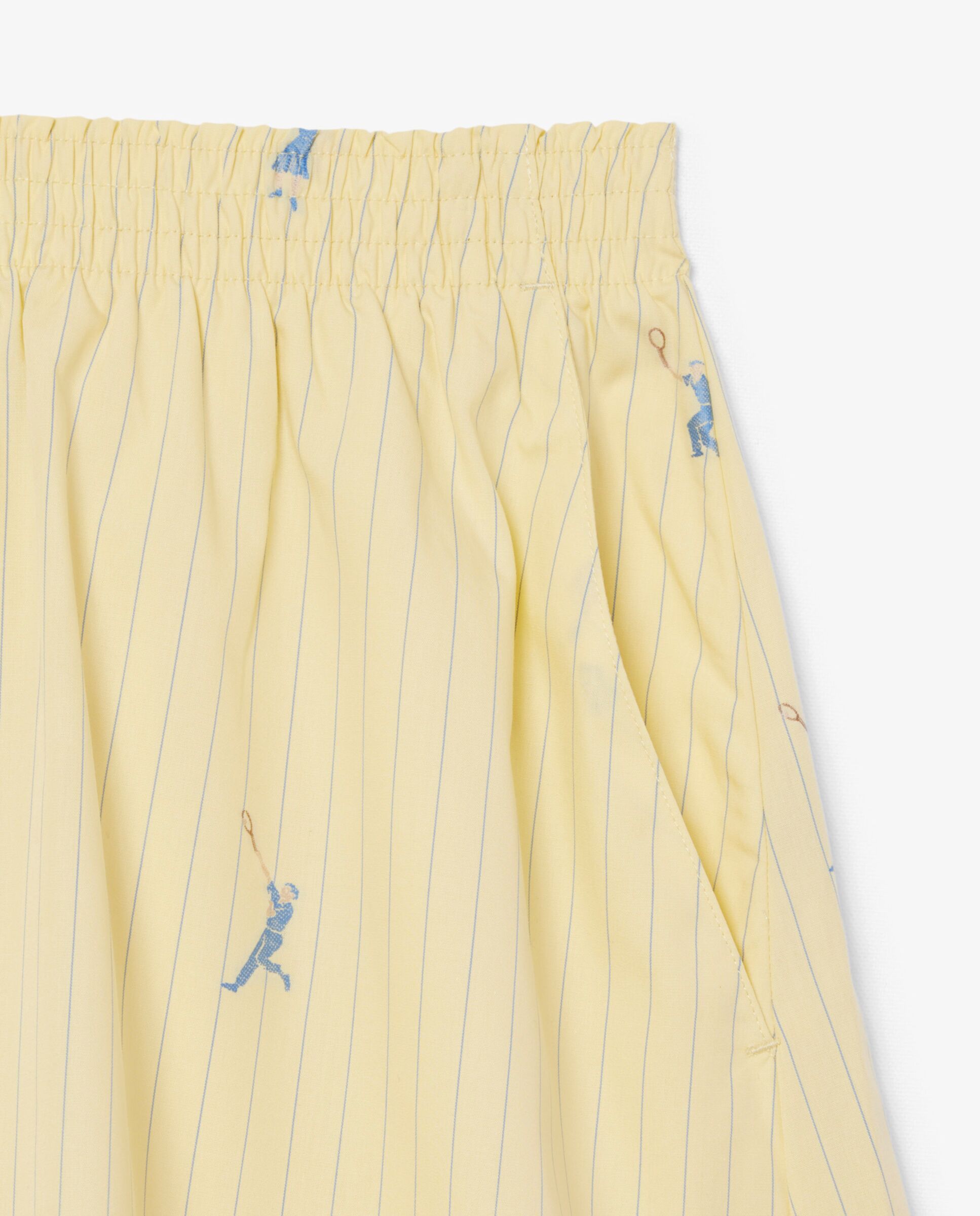 Pantalón de mujer corto tipo bóxer de mujer de jacquard de popelín de algodón en - Lacoste - Amarillo Amarillo-5