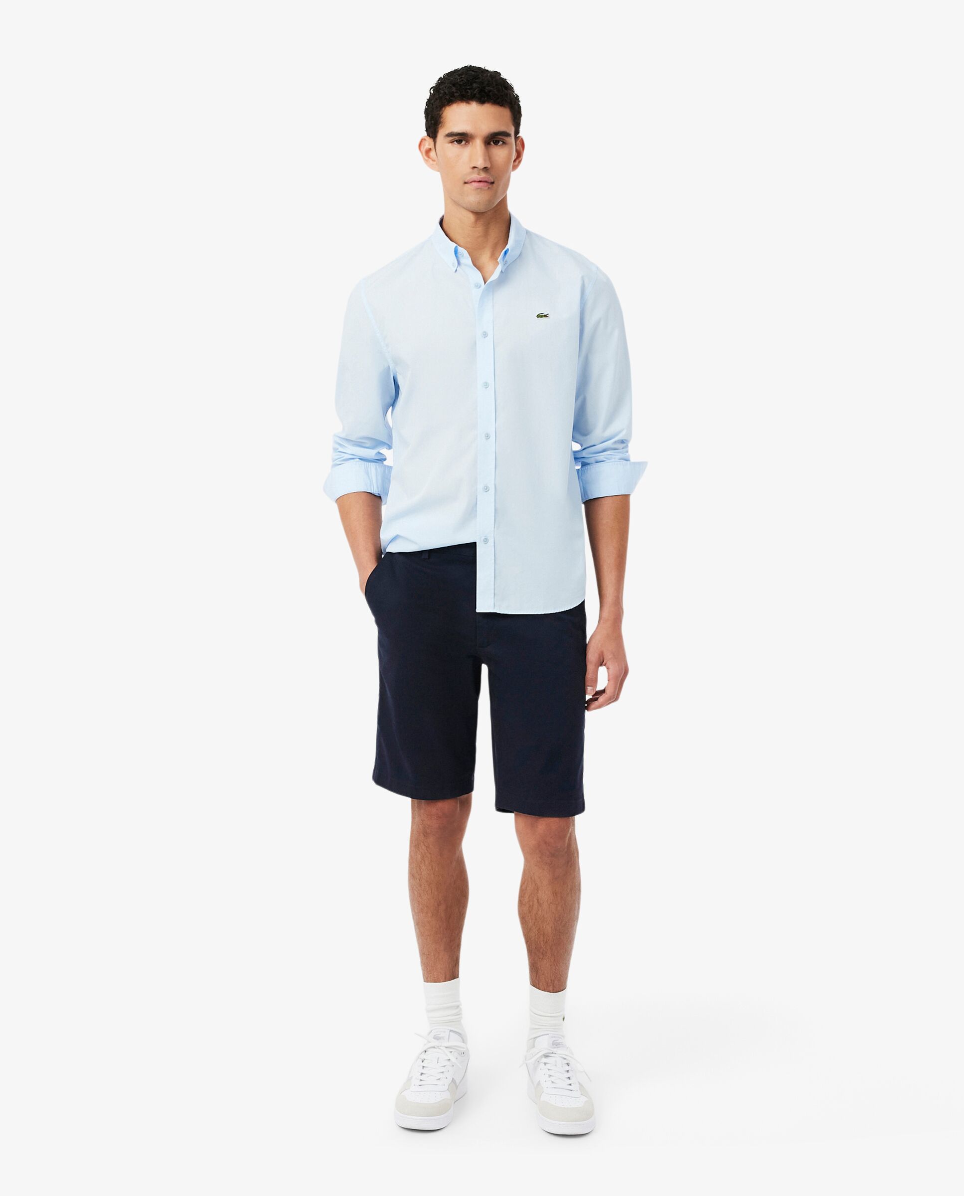 Pantalones cortos chinos de hombre - Lacoste - Azul marino Azul marino-1