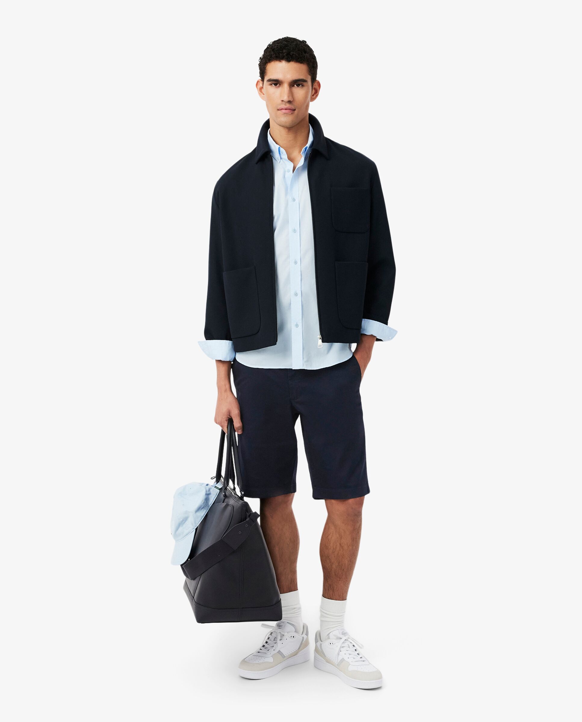 Pantalones cortos chinos de hombre - Lacoste - Azul marino Azul marino-4