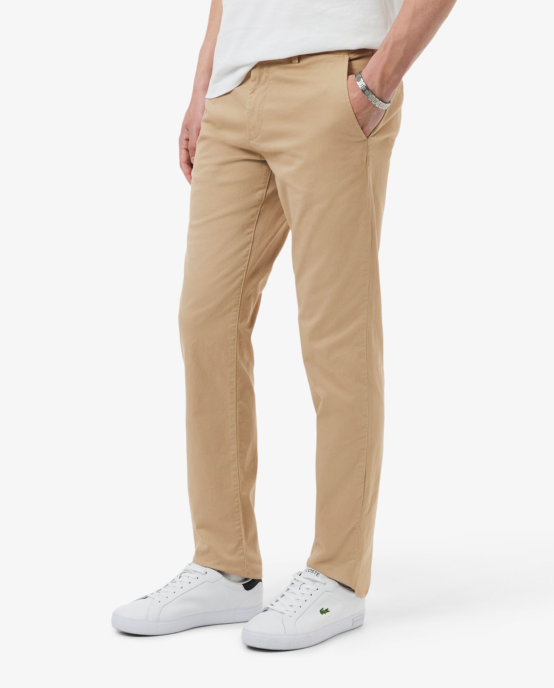 Pantalones joggers de hombre de corte ajustado - Lacoste - Beige Beige-3