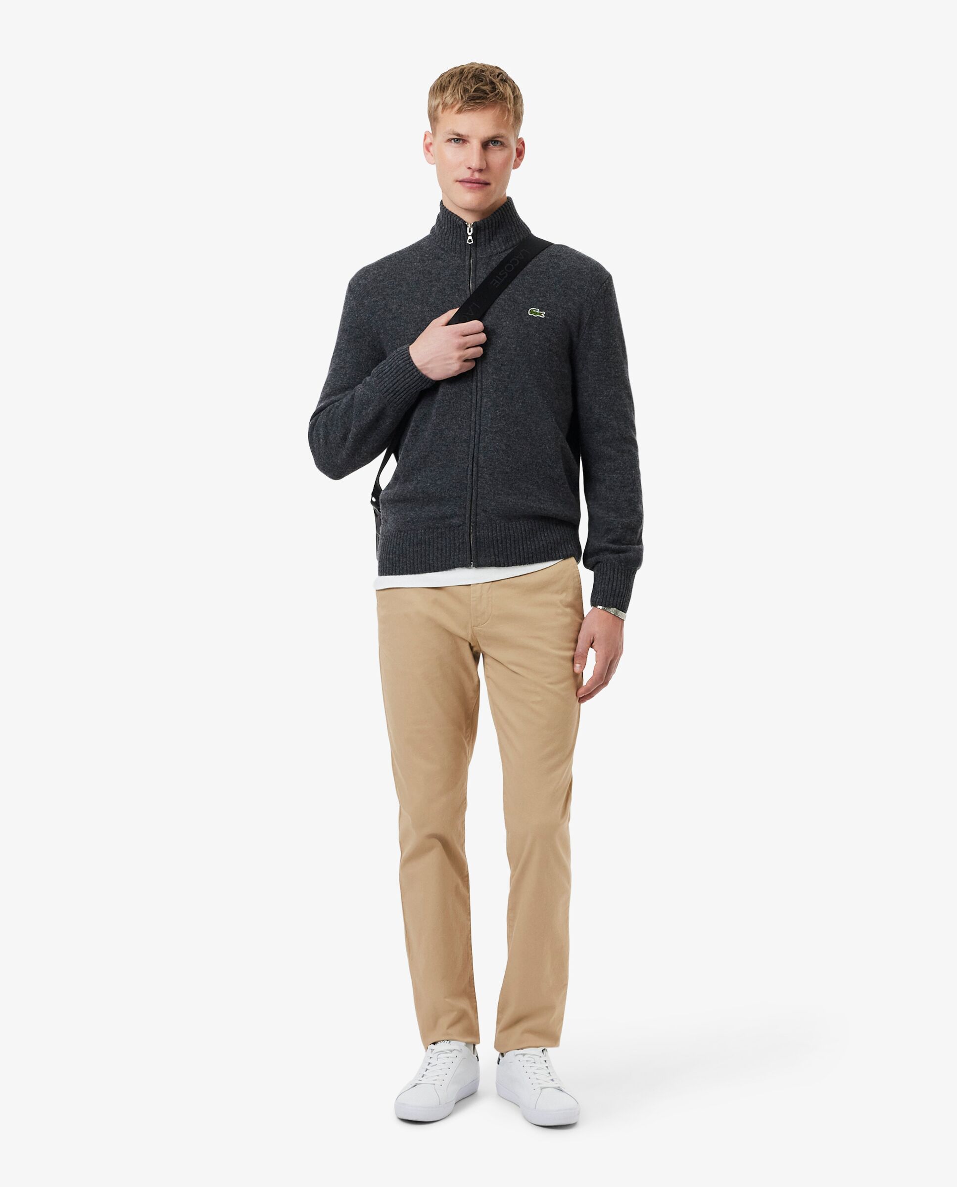 Pantalones joggers de hombre de corte ajustado - Lacoste - Beige Beige-4
