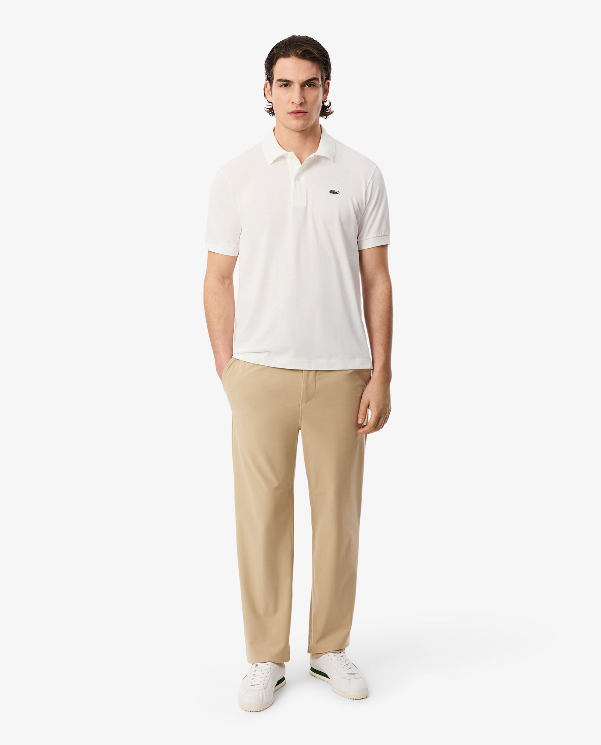 Pantalones joggers de hombre de punto de corte regular - Lacoste - Beige Beige-1