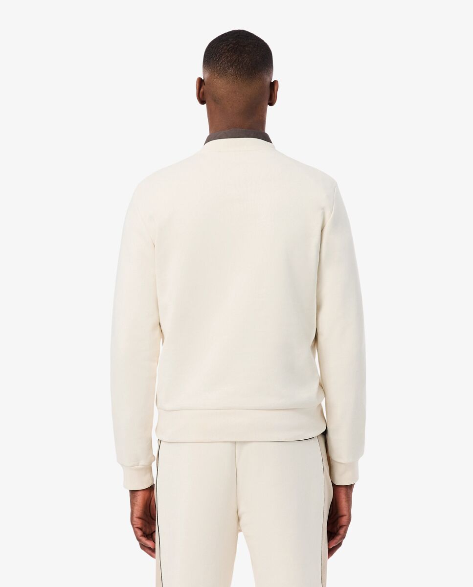Sudadera de hombre de felpa con bloques de color - Lacoste - Beige Beige-2