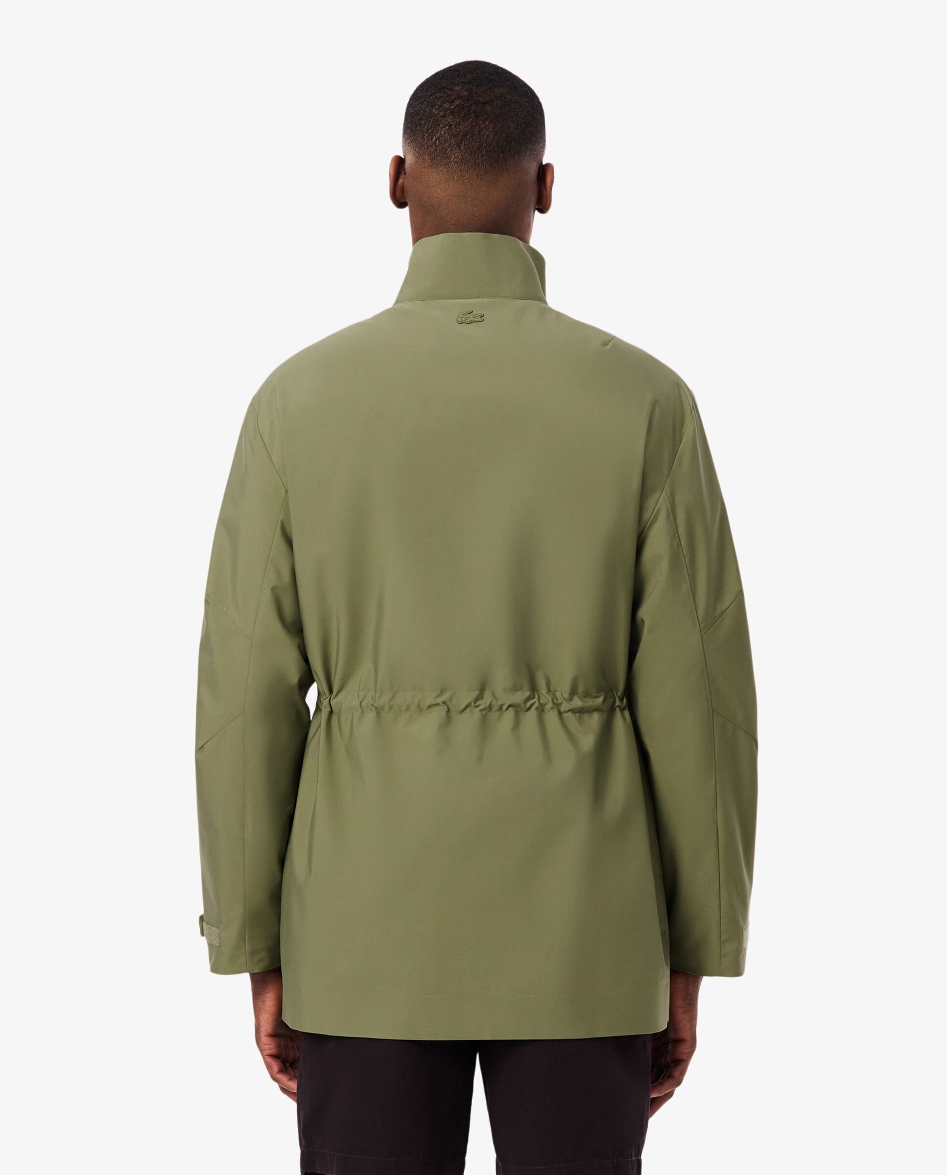 Chaqueta de hombre cortavientos de hombre hidrófuga de largo medio en verde - Lacoste - Verde militar Verde militar-2