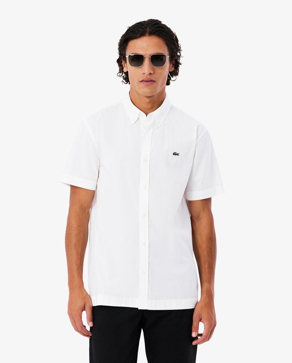 Lacoste - Camisa de hombre de manga cortade corte regular.