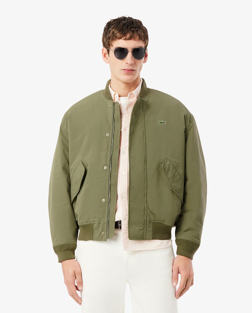Bomber de hombre resistente al agua - Lacoste - Verde militar Verde militar-1