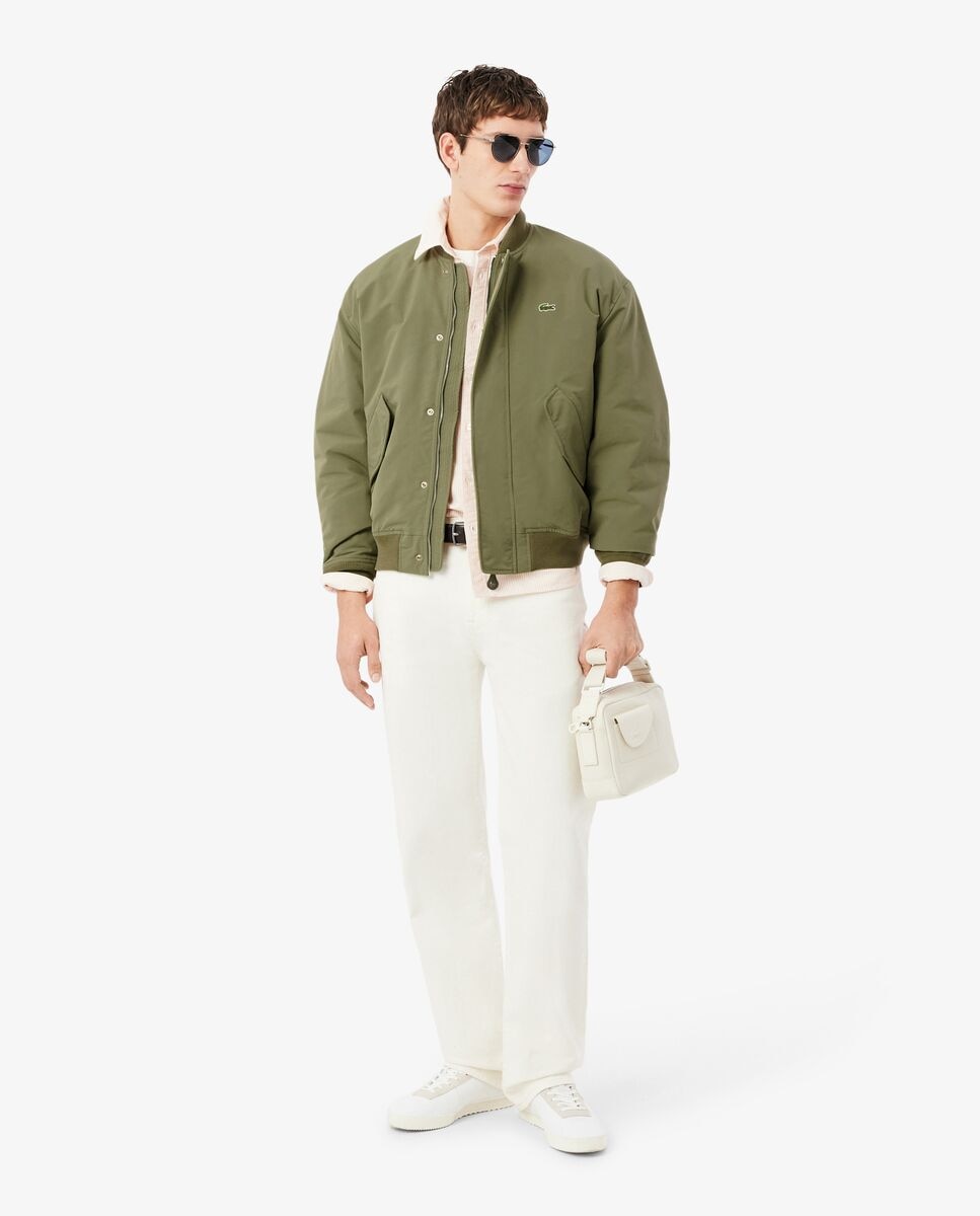 Bomber de hombre resistente al agua - Lacoste - Verde militar Verde militar-4