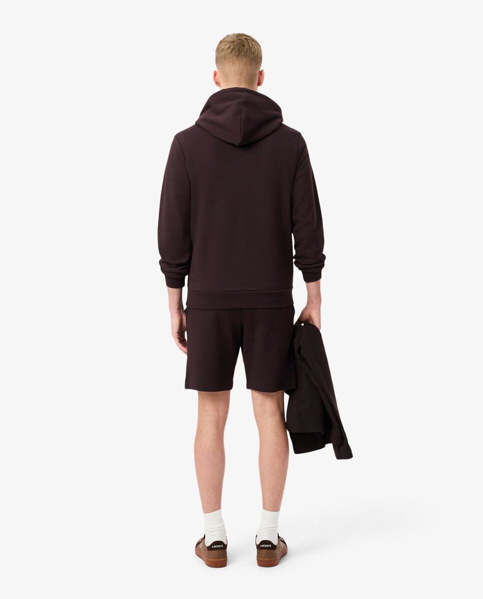 Pantalón de hombre corto de felpa de corte regular - Lacoste - Marrón Marrón-2