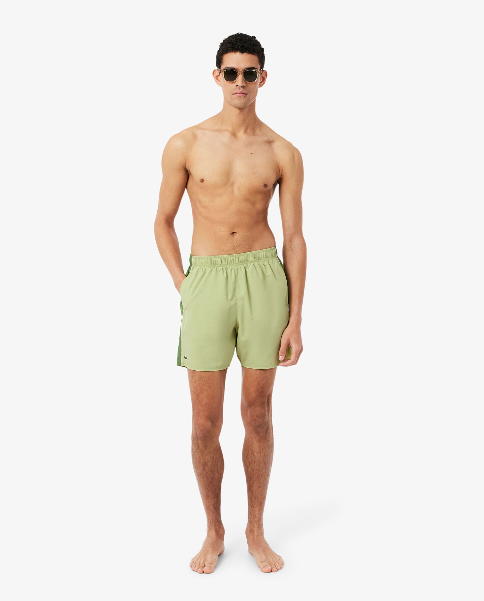 Imagen 0 de Bañadores boxer de hombre de poliéster Verde