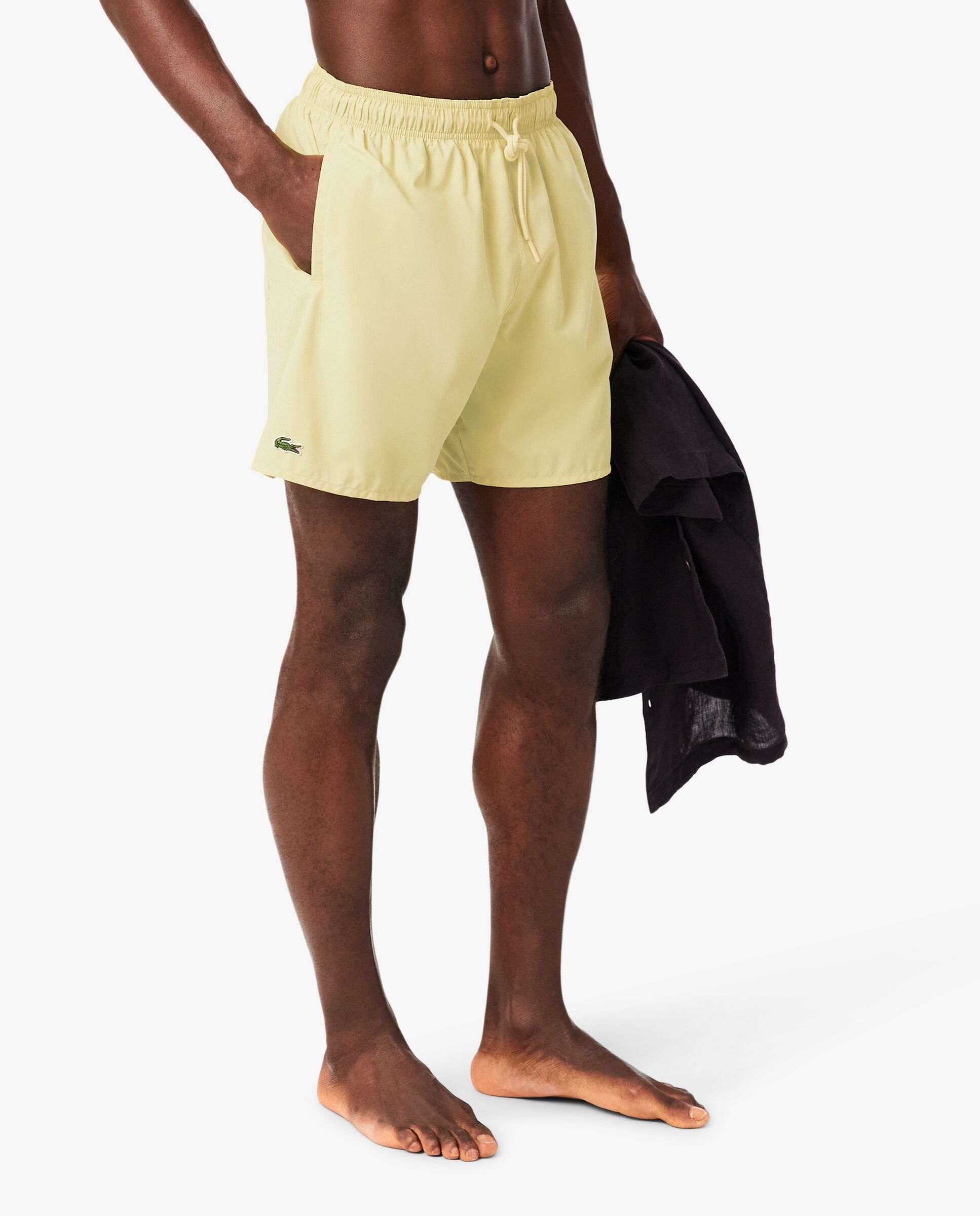 Short de baño Monochrome de largo medio - Lacoste - Amarillo Amarillo-3