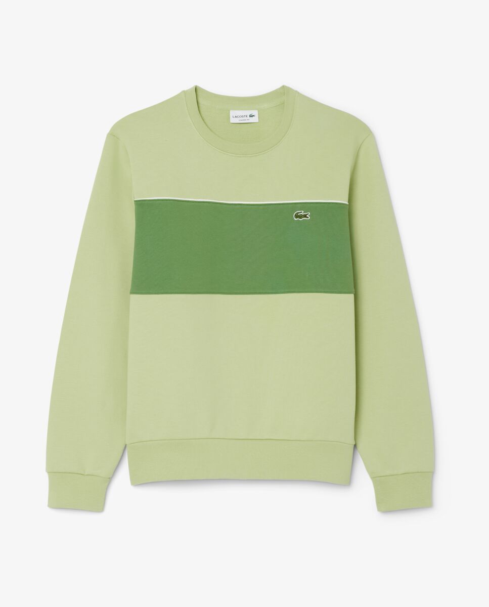 Sudadera de hombre de felpa con bloques de color - Lacoste - Verde Verde-5