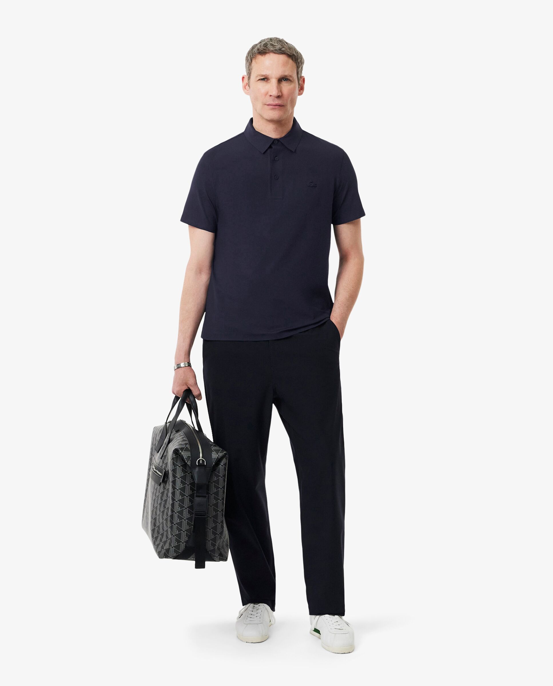 Polo de hombre de corte regular commuter de manga corta - Lacoste - Azul marino Azul marino-4