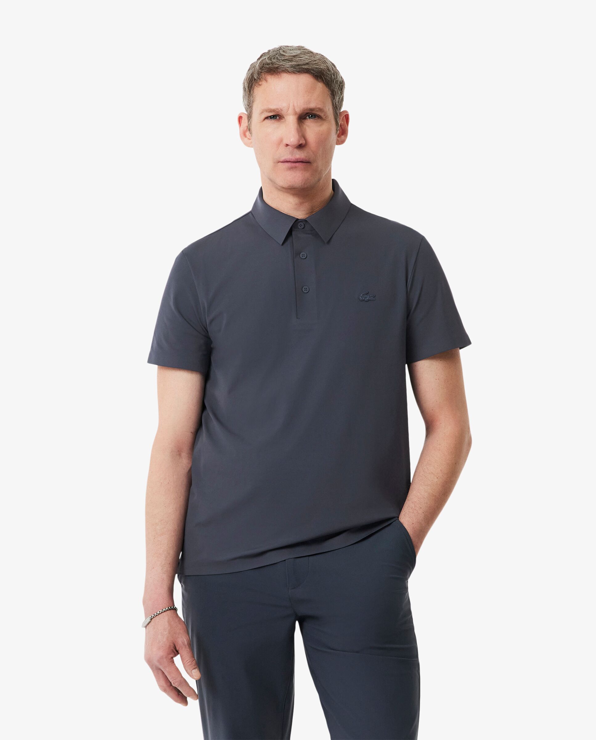 Polo de hombre de corte regular commuter de manga corta - Lacoste - Gris oscuro Gris oscuro-1