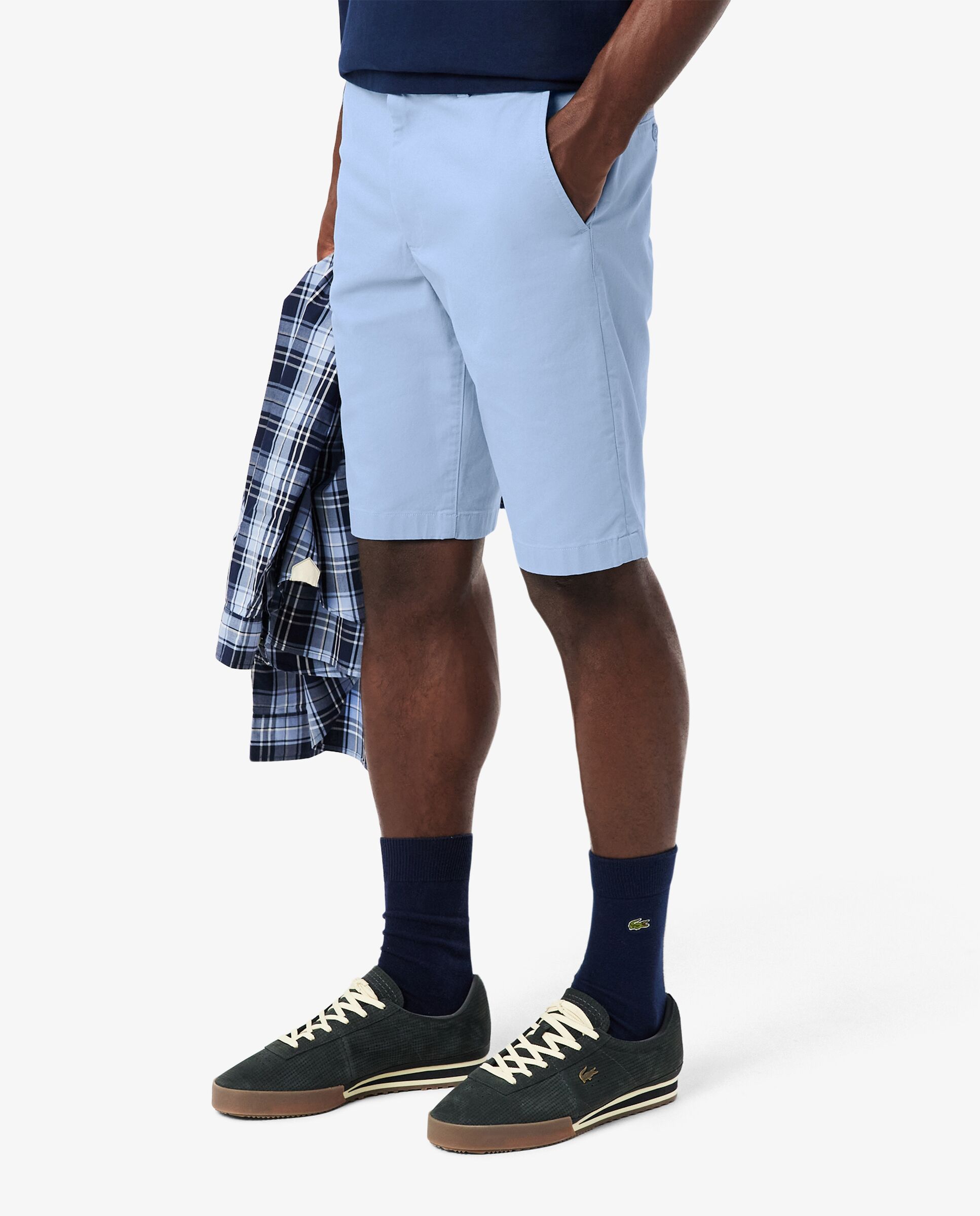 Pantalones cortos chinos de hombre - Lacoste - Azul claro Azul claro-3