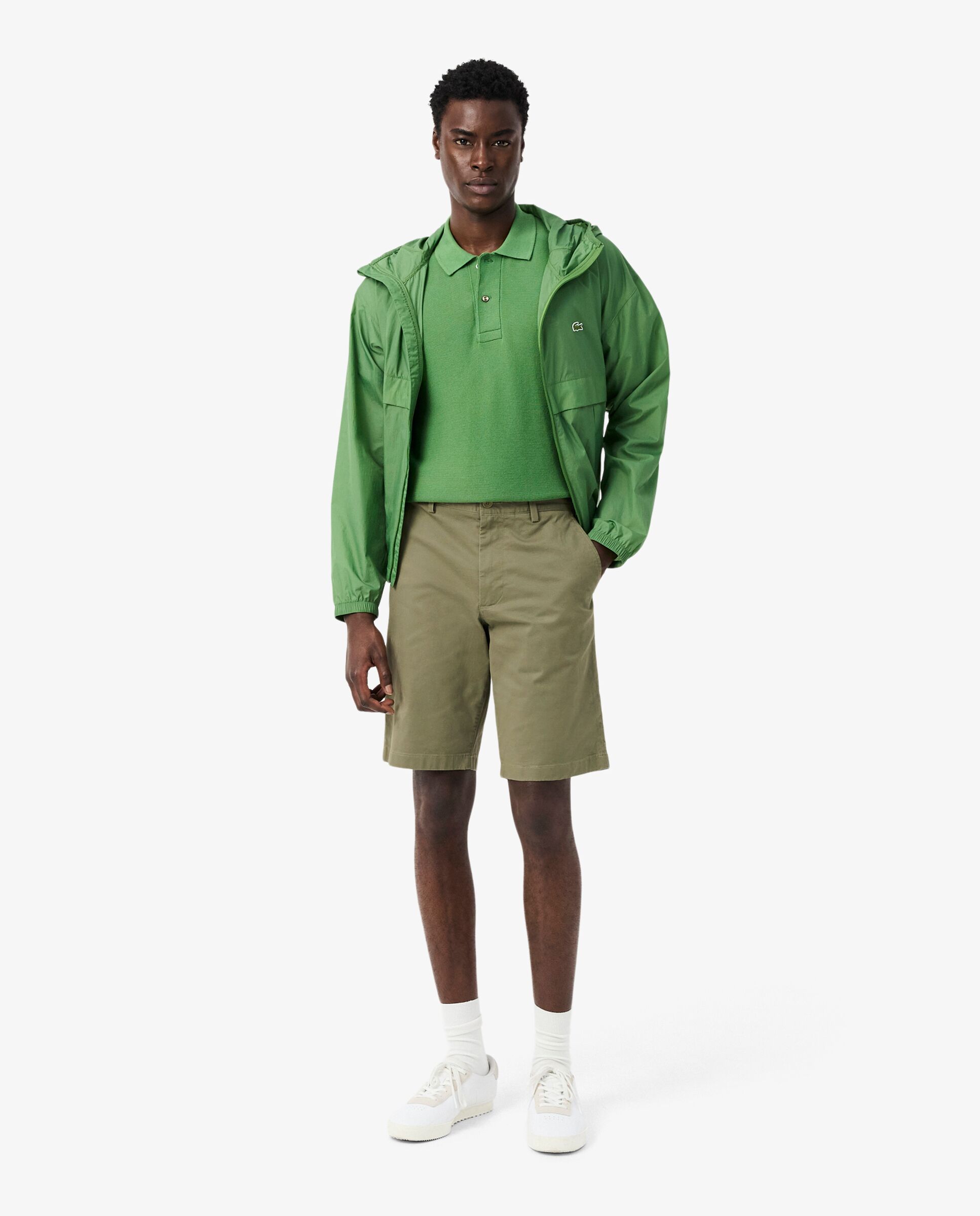 Pantalones cortos chinos de hombre - Lacoste - Verde militar Verde militar-1