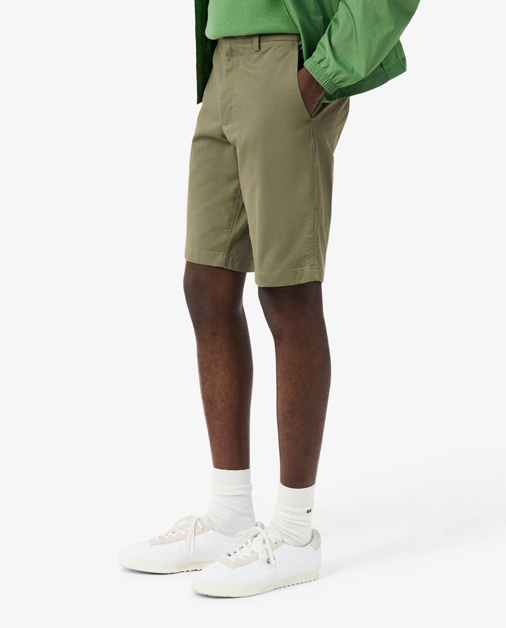Pantalones cortos chinos de hombre - Lacoste - Verde militar Verde militar-3
