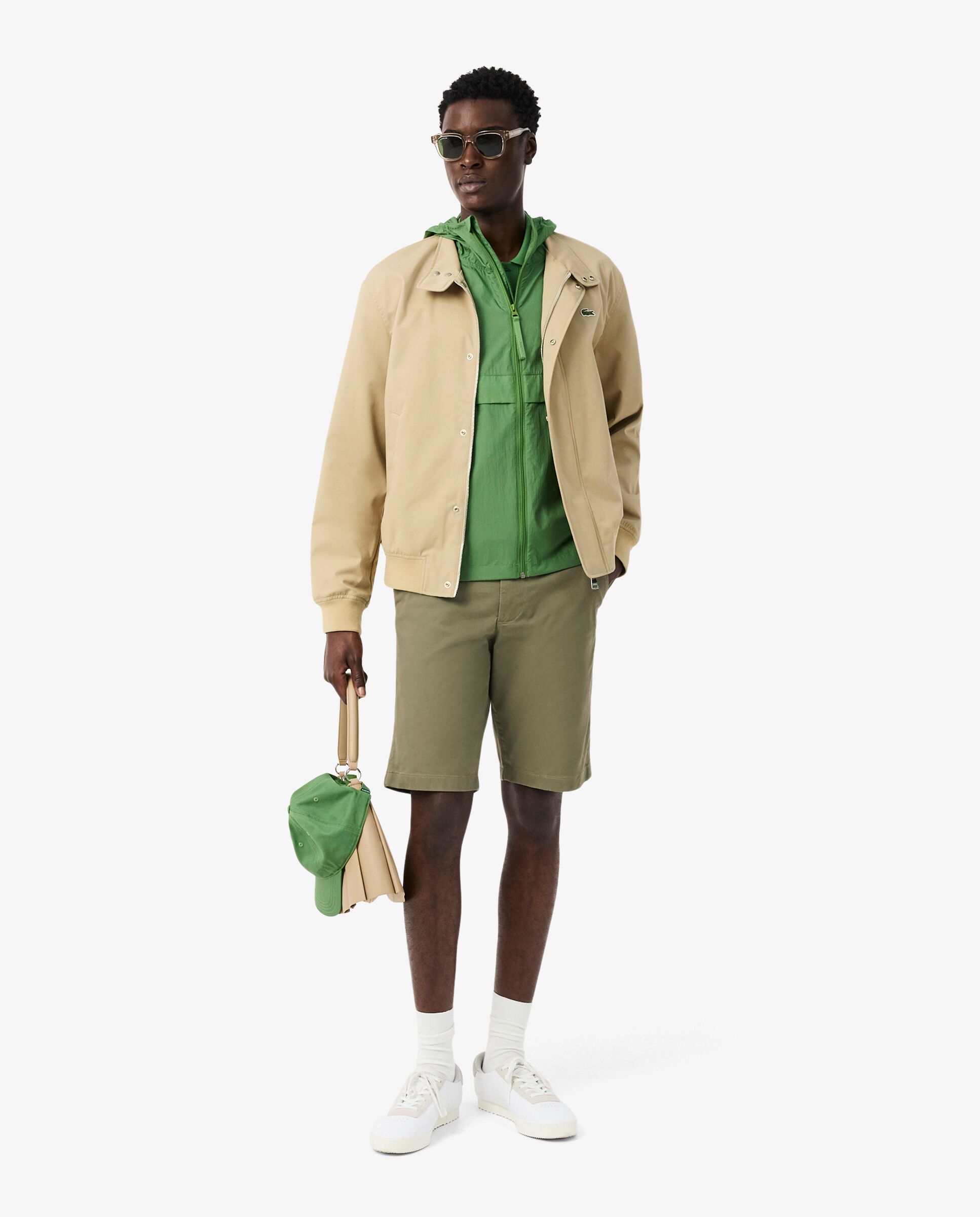 Pantalones cortos chinos de hombre - Lacoste - Verde militar Verde militar-4