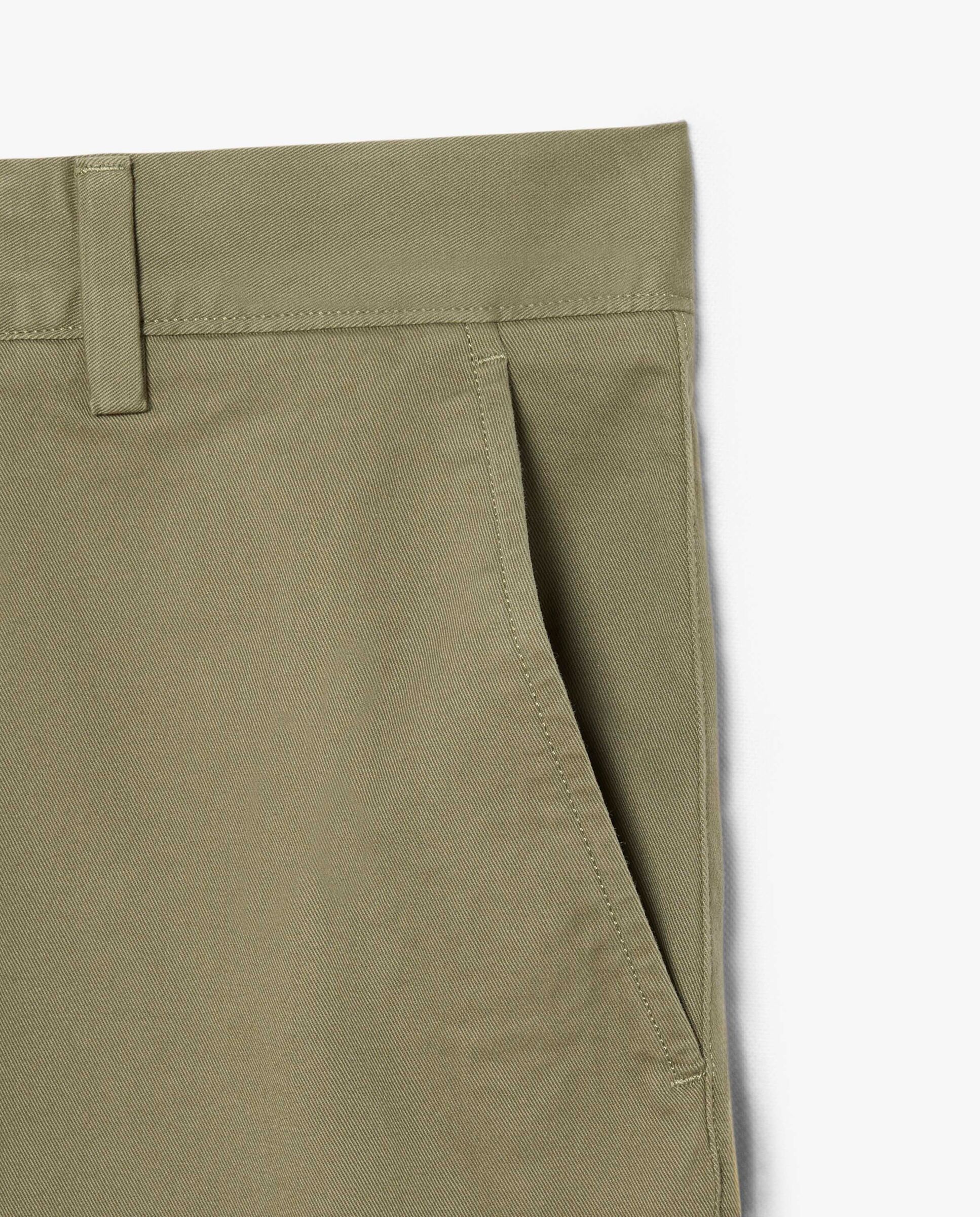 Pantalones cortos chinos de hombre - Lacoste - Verde militar Verde militar-5