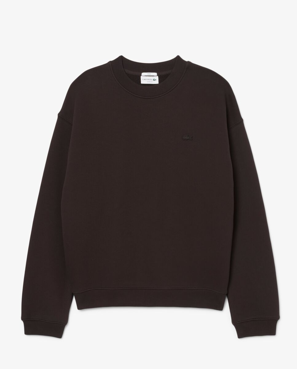 Sudadera de hombre de felpa gruesa de corte amplio - Lacoste - Marrón Marrón-5