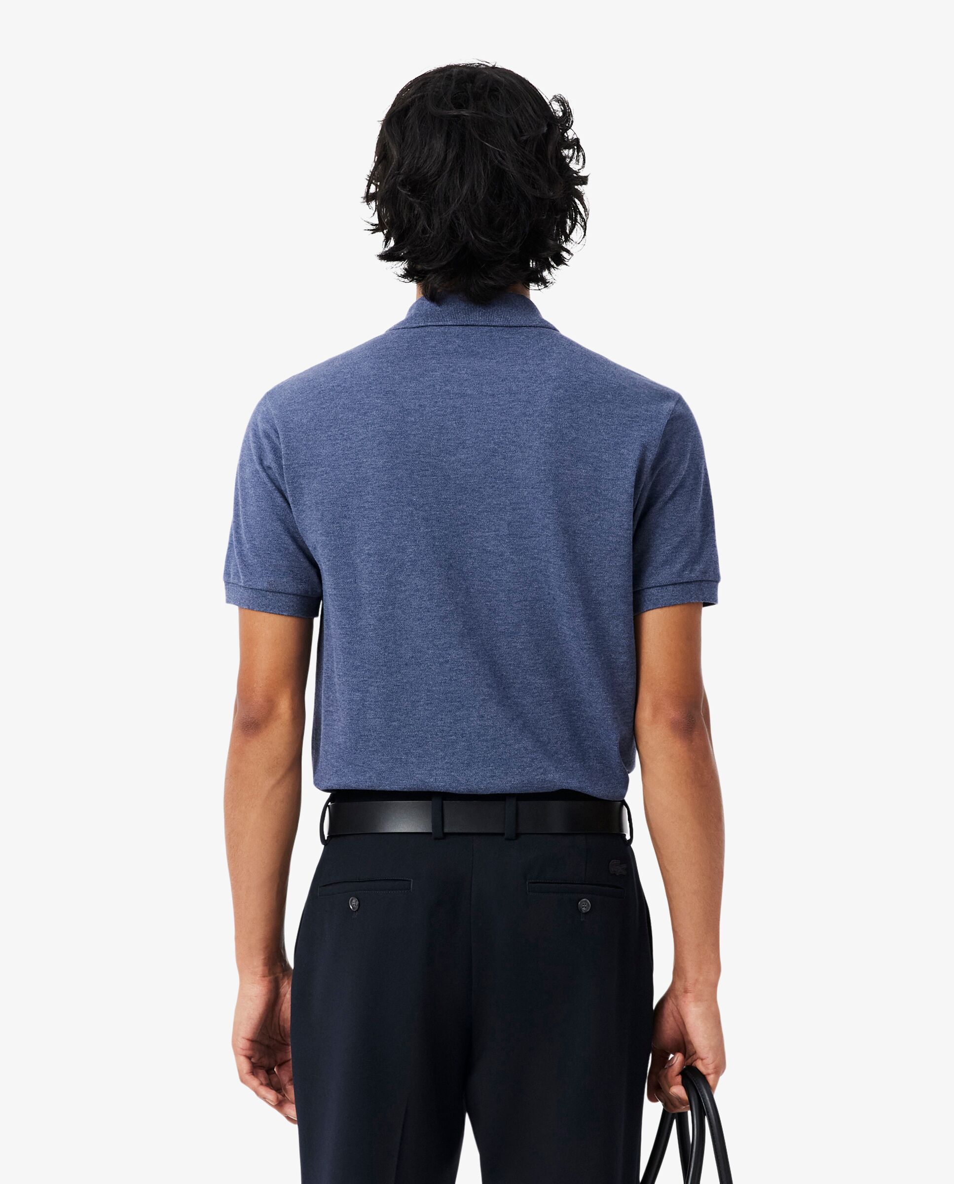 Polo de hombre jaspeado de corte clásico de manga corta - Lacoste - Azul Azul-2