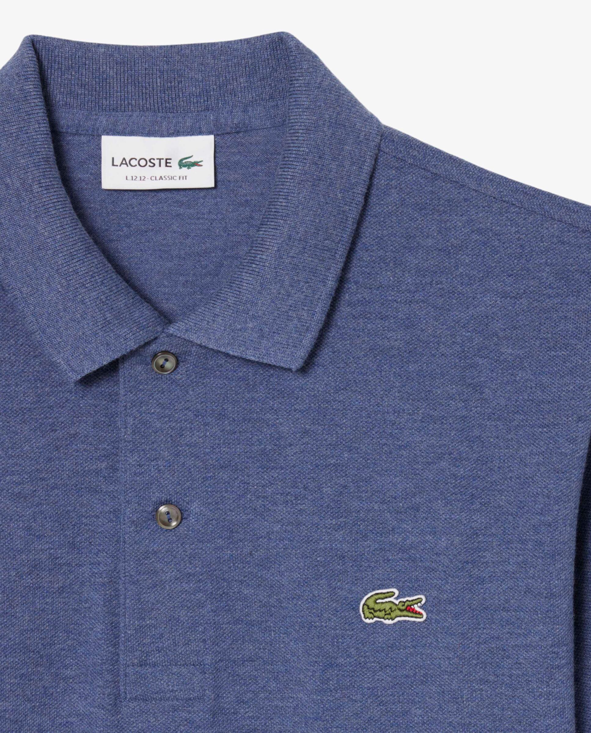 Polo de hombre jaspeado de corte clásico de manga corta - Lacoste - Azul Azul-5