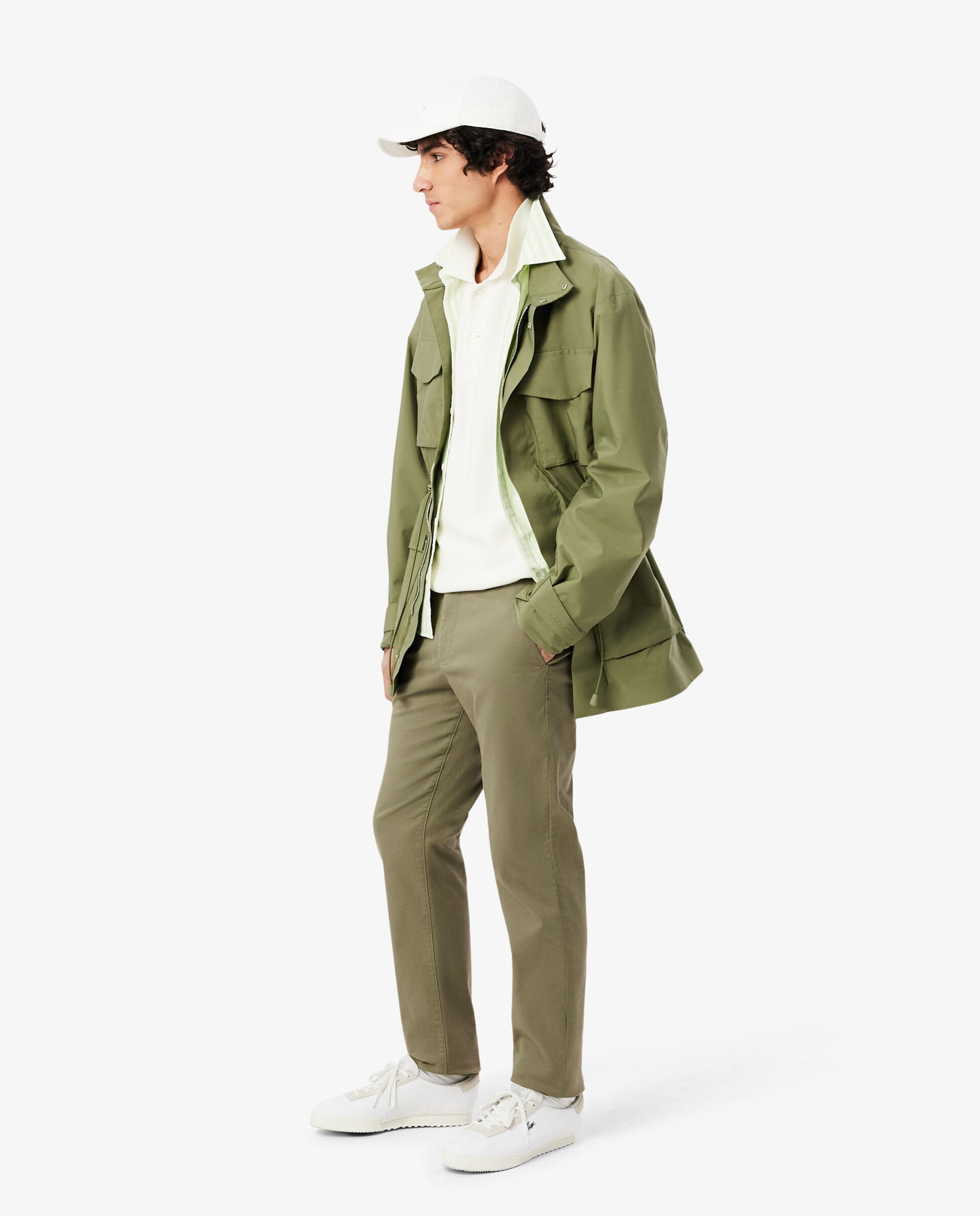 Pantalones joggers de hombre de corte ajustado - Lacoste - Verde militar Verde militar-4