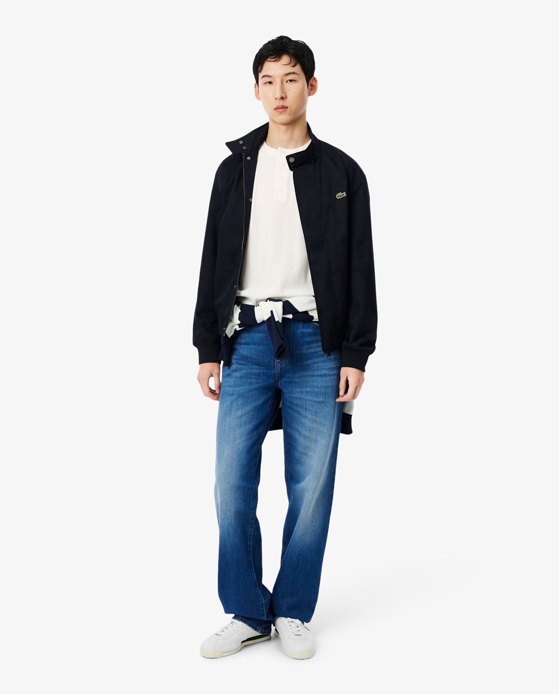 Camiseta de hombre con botones de punto gofrado de manga corta - Lacoste - Blanco Blanco-4
