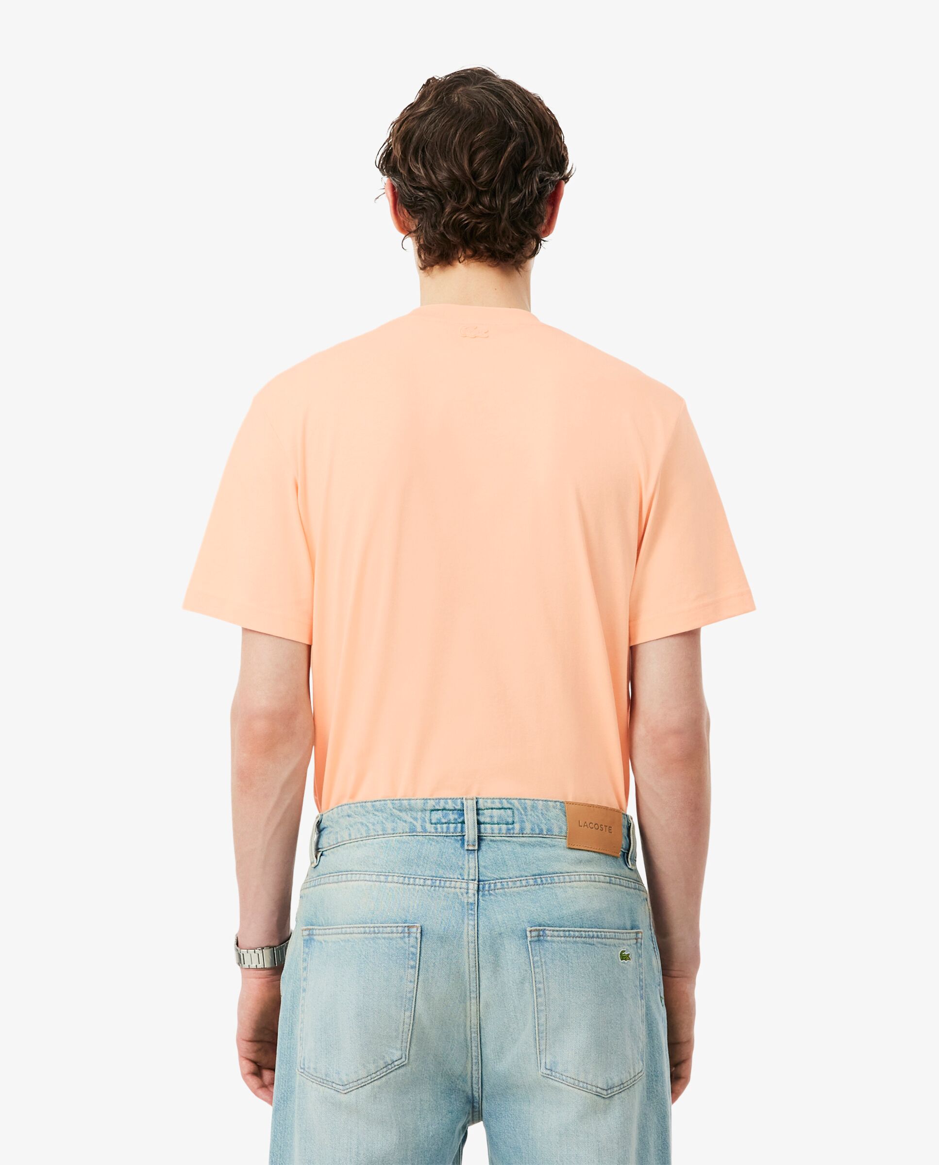 Camiseta de hombre de algodón estampada - Lacoste - Rosa Rosa-2