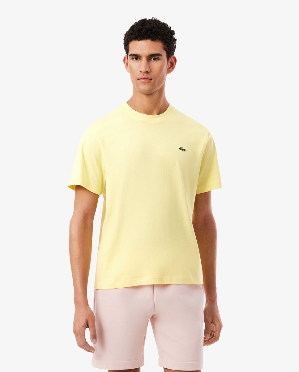 Camiseta de hombre de algodón de manga corta - Lacoste - Amarillo Amarillo-1