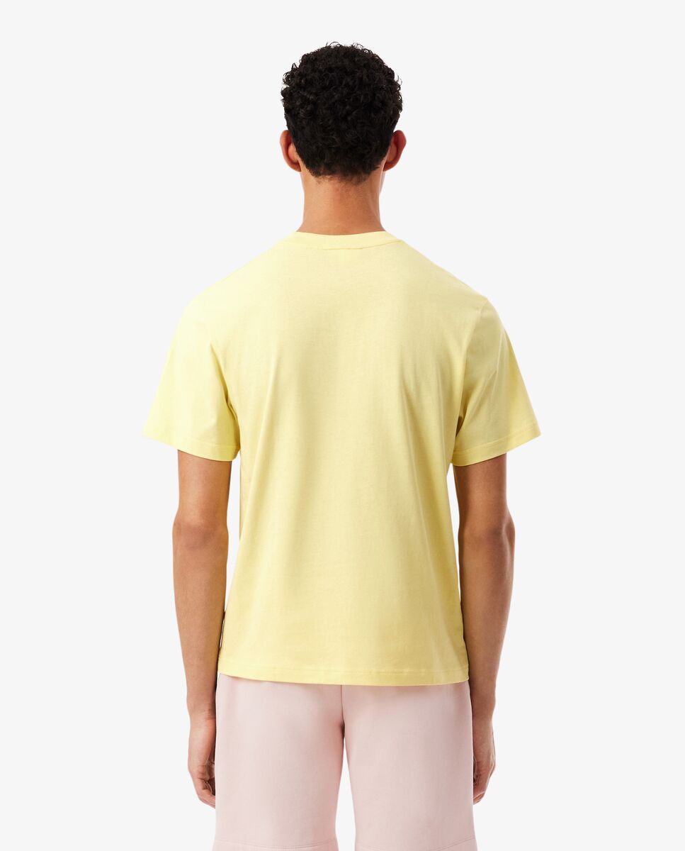 Camiseta de hombre de algodón de manga corta - Lacoste - Amarillo Amarillo-2