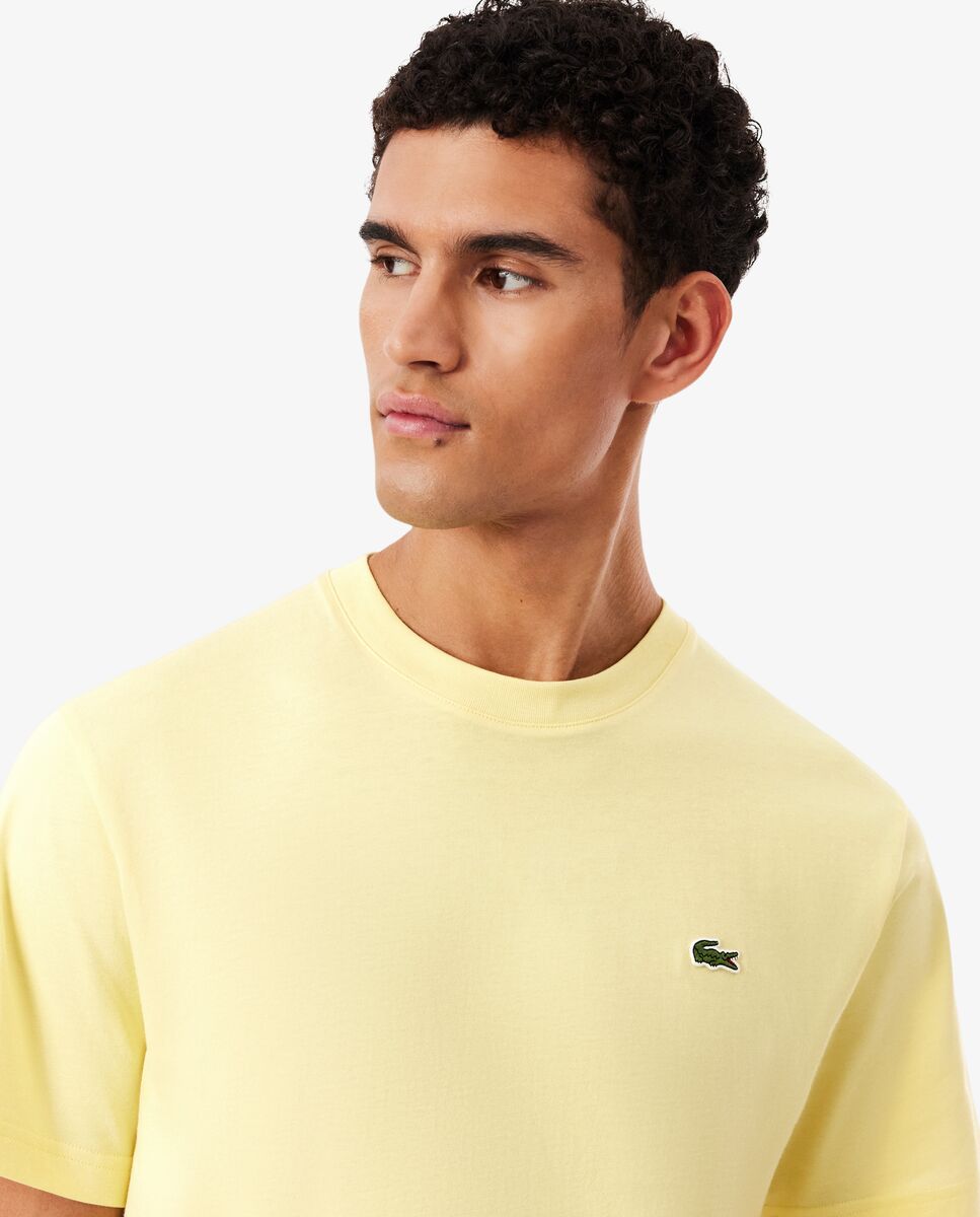 Camiseta de hombre de algodón de manga corta - Lacoste - Amarillo Amarillo-3