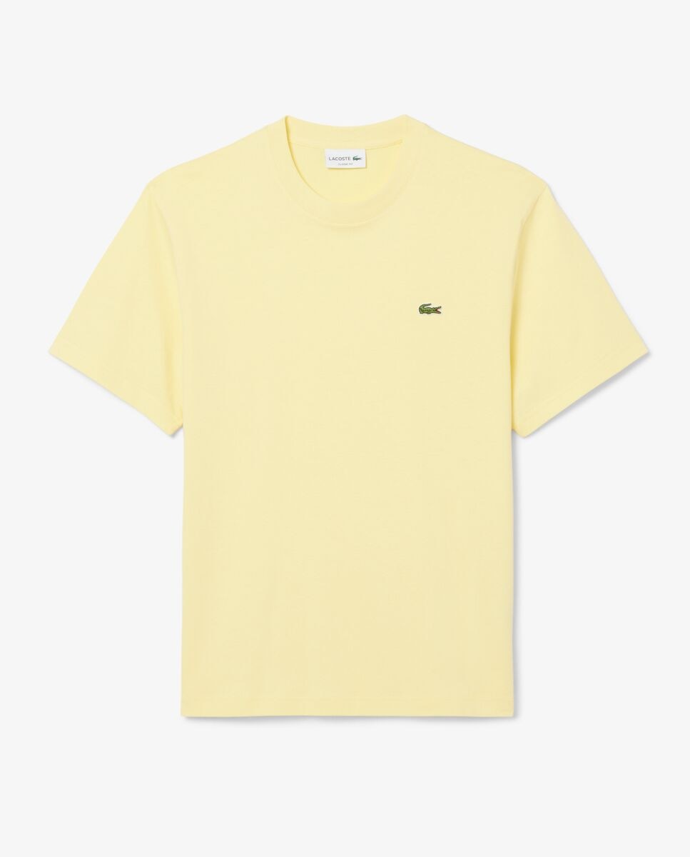 Camiseta de hombre de algodón de manga corta - Lacoste - Amarillo Amarillo-5