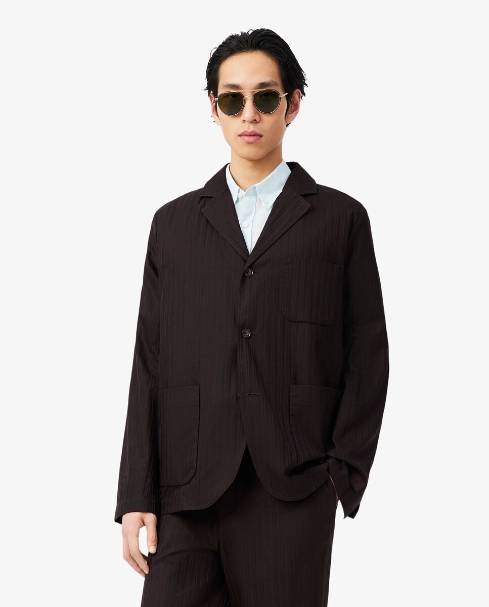 Imagen 0 de Blazer de hombre de jacquard de algodón Marrón