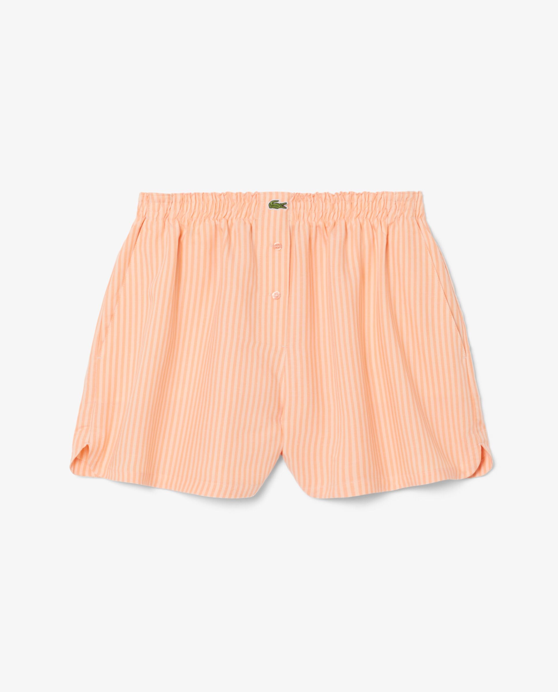 Pantalón de mujer corto oversized de mezcla de lino en rosa - Lacoste - Naranja Naranja-6