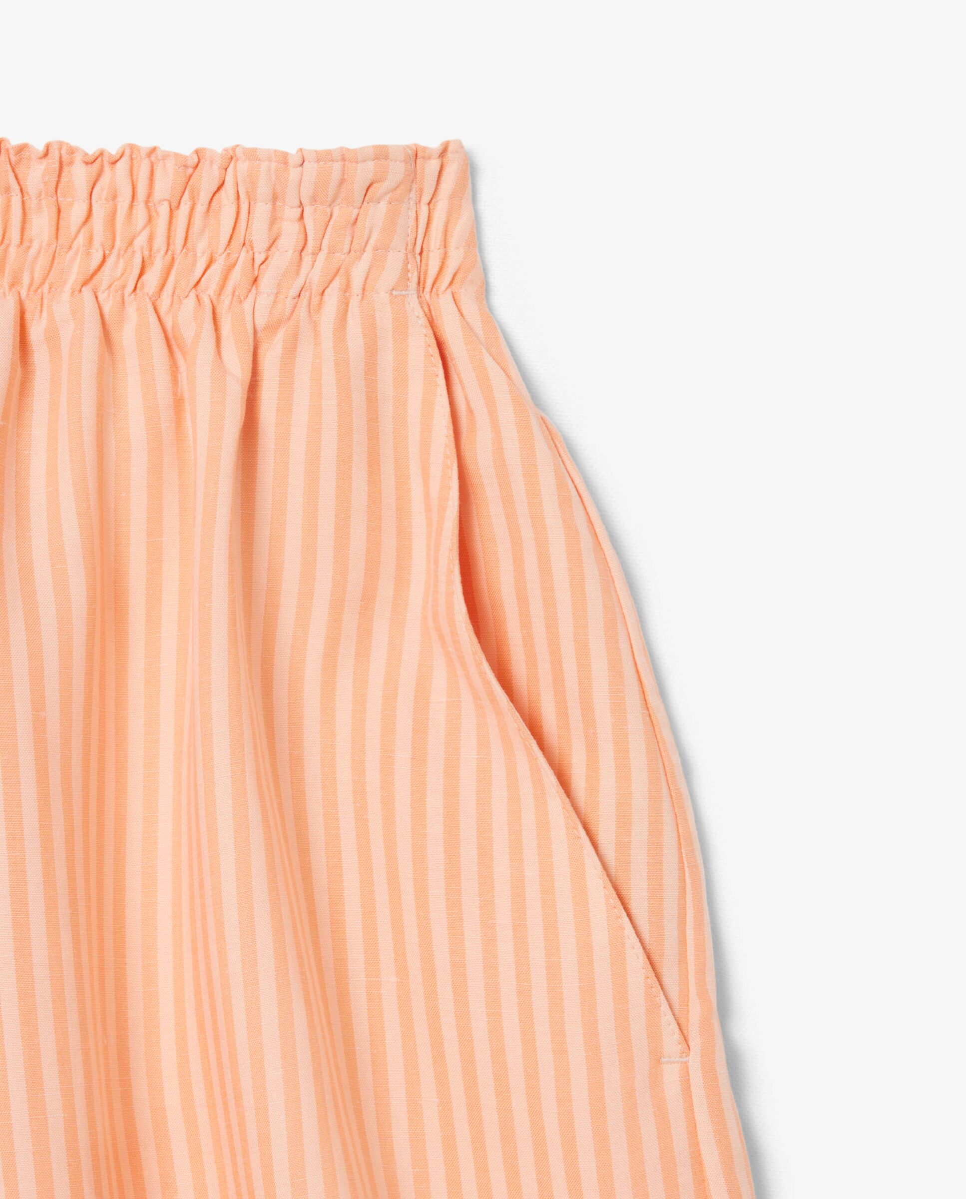Pantalón de mujer corto oversized de mezcla de lino en rosa - Lacoste - Naranja Naranja-5